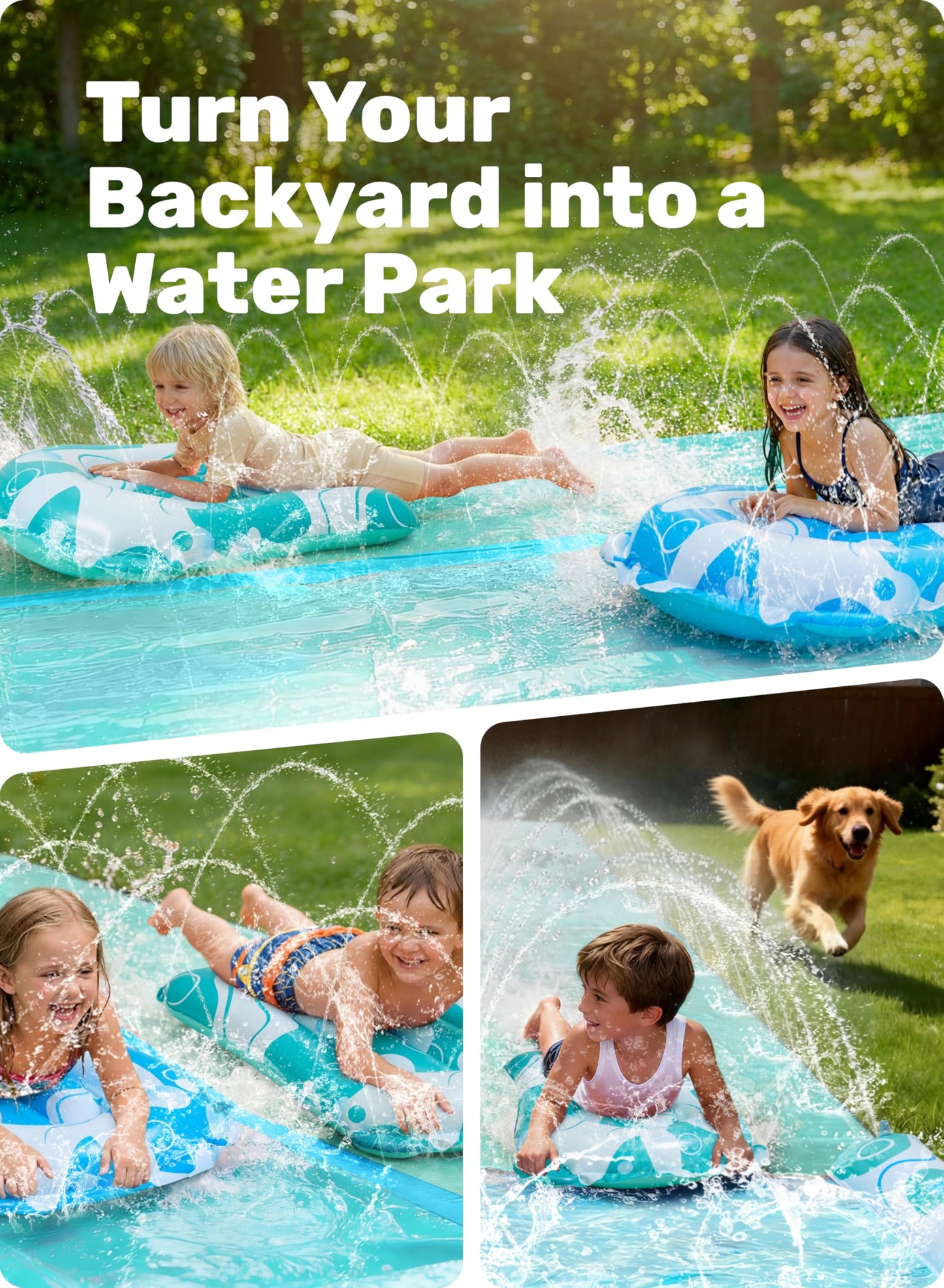 JOYIN 22.5ft Water Slide with Sprinkler & 2 Inflatable Boards – Extra-Long Backyard Fun
