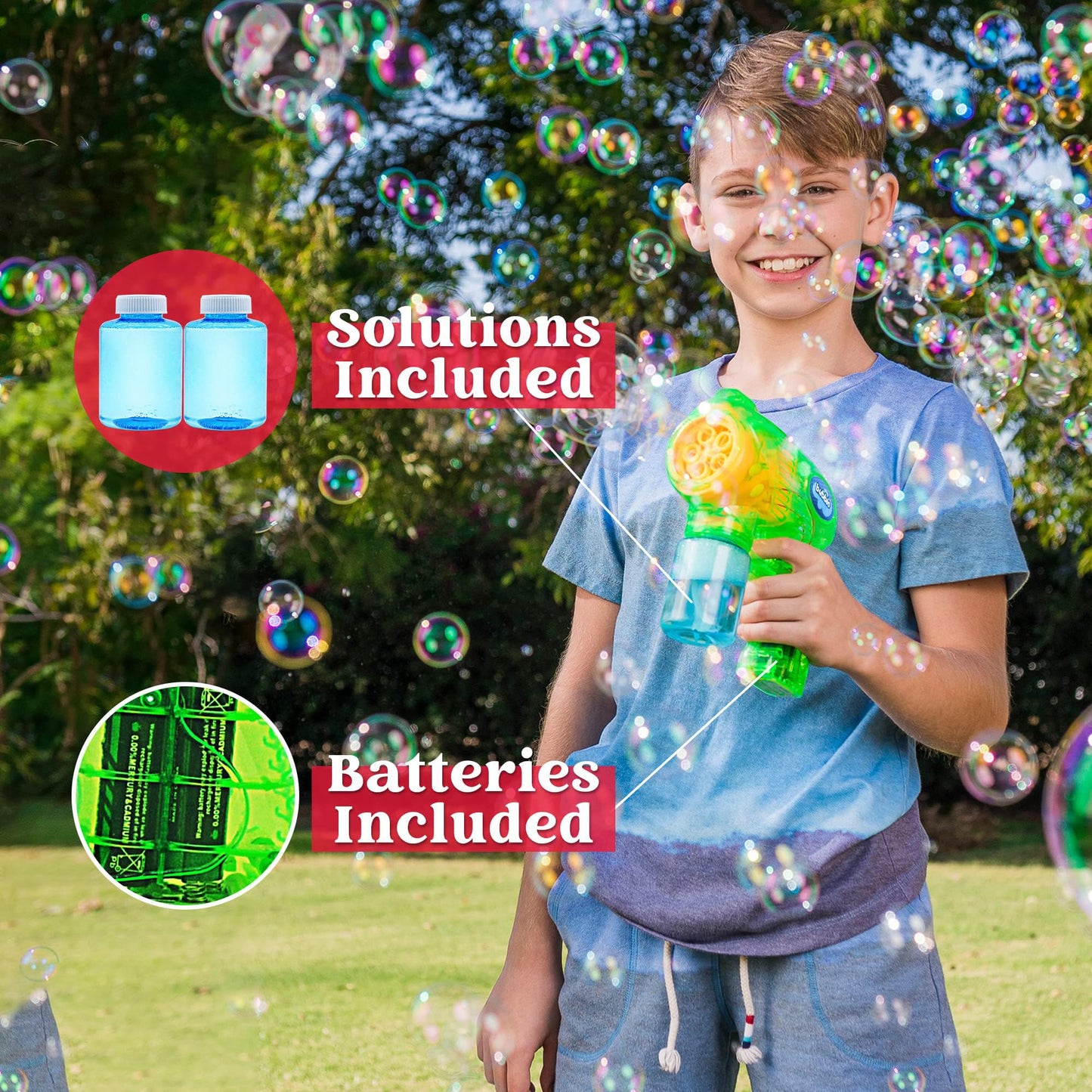 JOYIN 2 Bubble Guns Blaster Kit – Dual Bubble Makers for Parties & Play