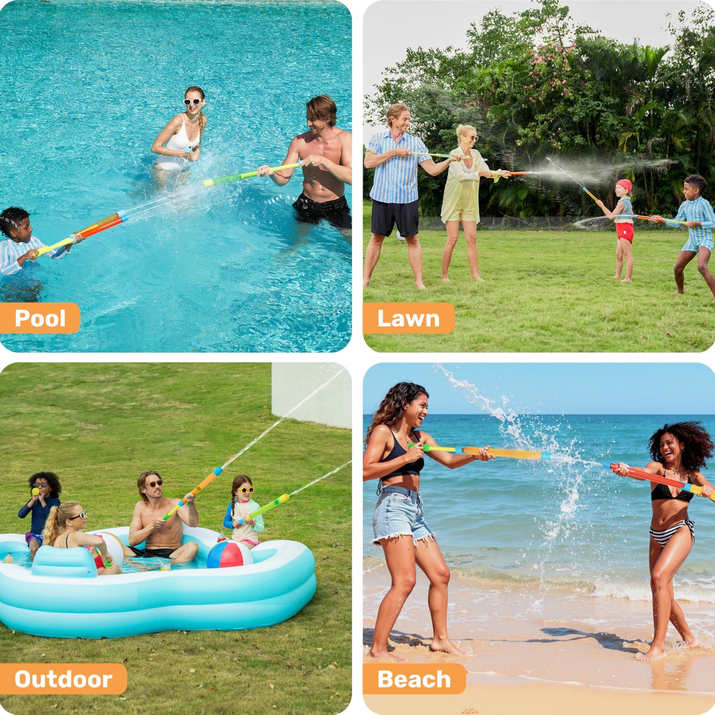 JOYIN 18-Pack 16.5-Inch Water Guns – Bulk Water Blasters for Summer Pool, Beach & Backyard