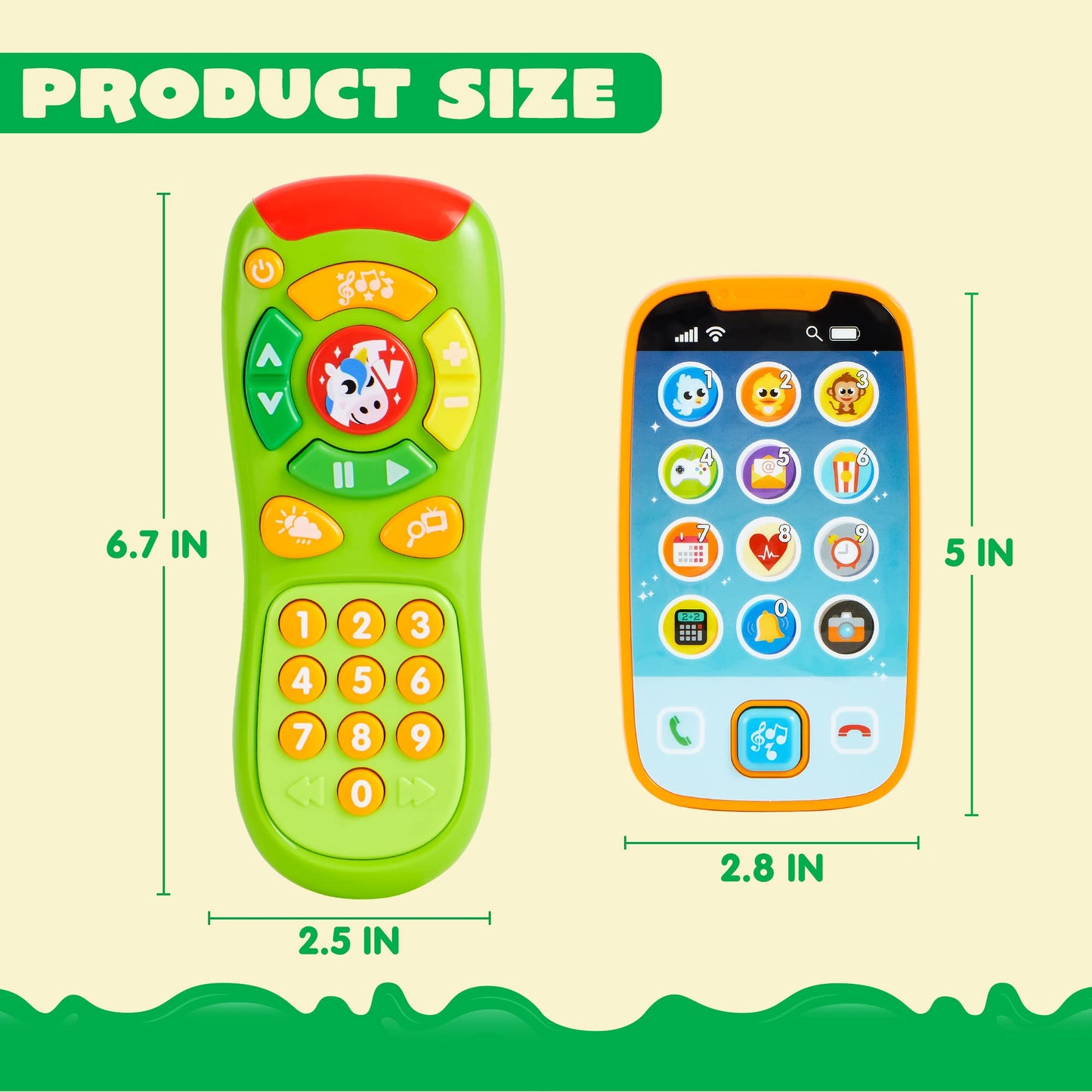 JOYIN Baby Toy Phone & Remote – Music & Learning Toys for Babies