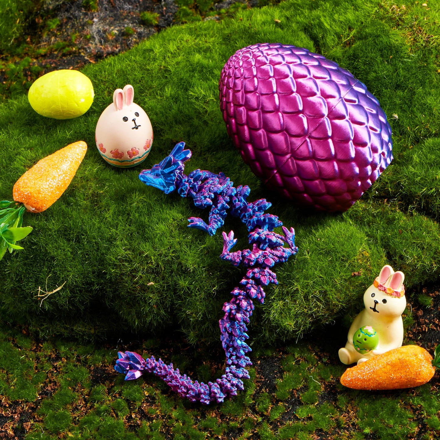 JOYIN 3D Printed Dragon Egg — 12-inch Laser Purple Dragon Inside | Easter Toys & Classroom Prizes