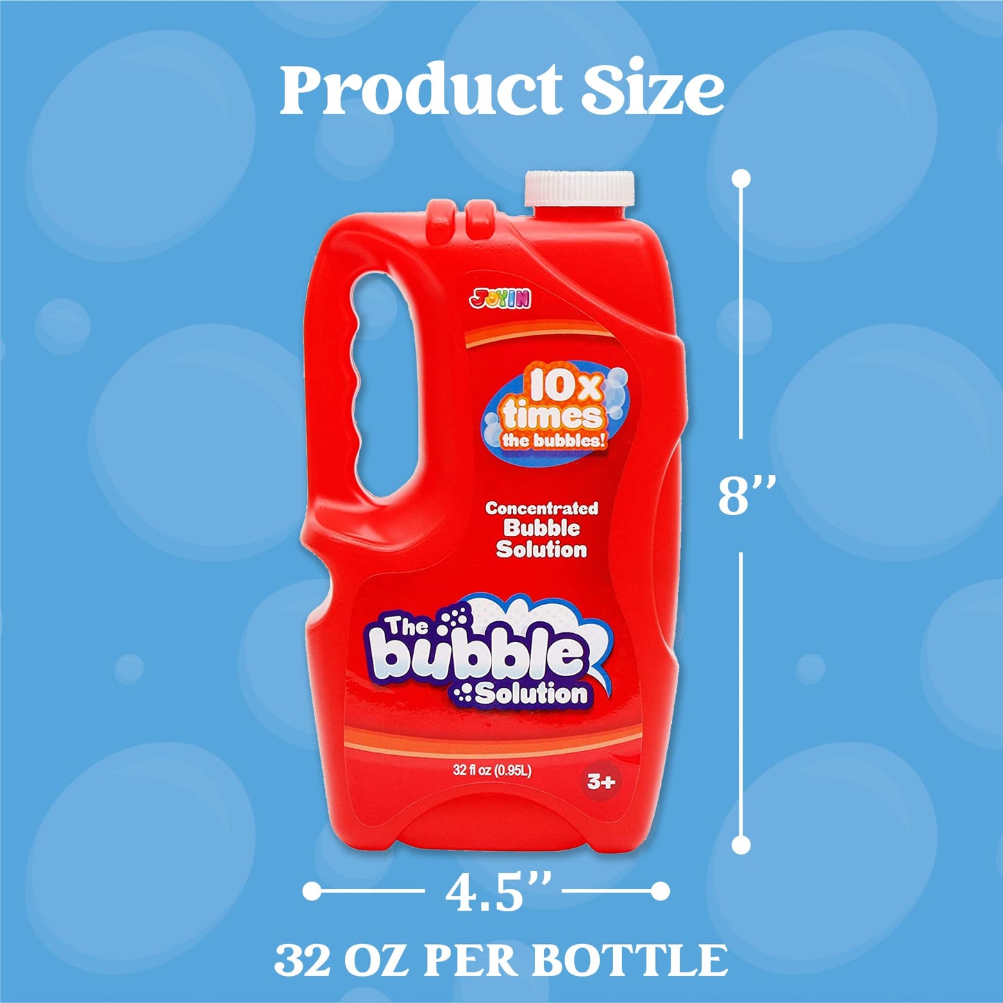 JOYIN 64 oz Bubble Solution Refill — 2 Bottles for Bubble Machines, Wands & Guns