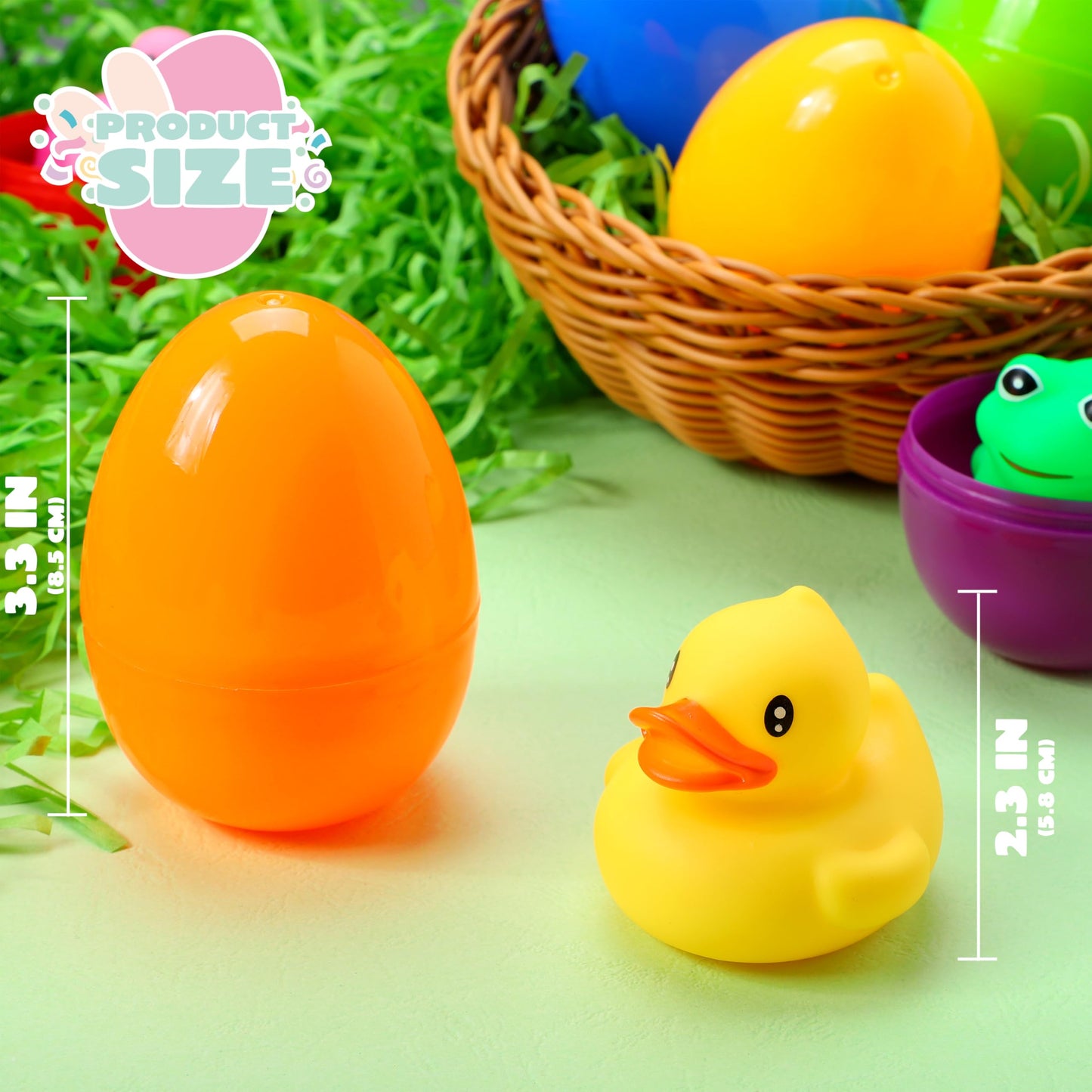JOYIN 6 Pcs Prefilled Easter Eggs with Light-Up Bath Toys – Fun Bath Time Treats