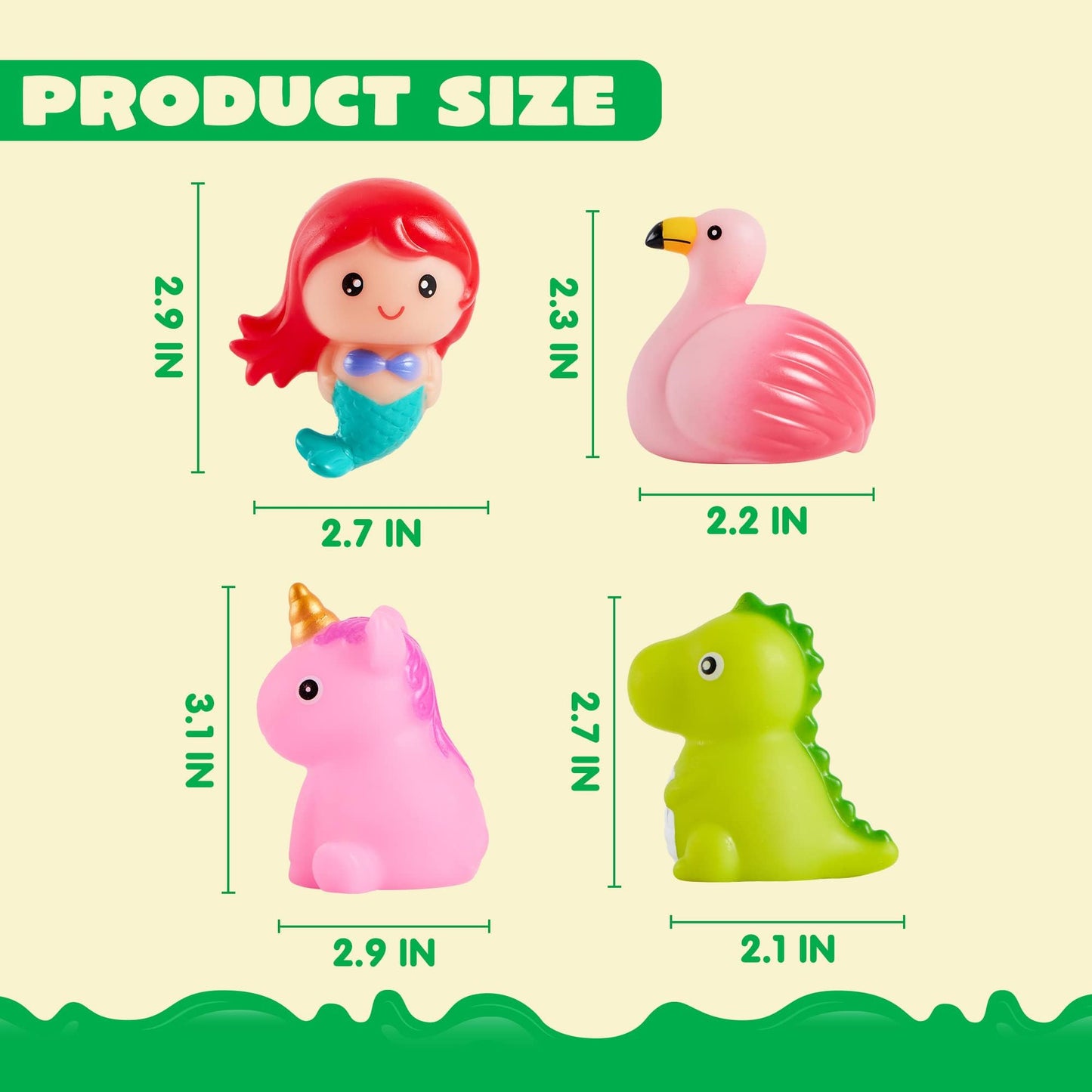 JOYIN 12 Pcs Light Up Bath Toys – Colorful Water-Activated LED Mermaid Set for Toddlers