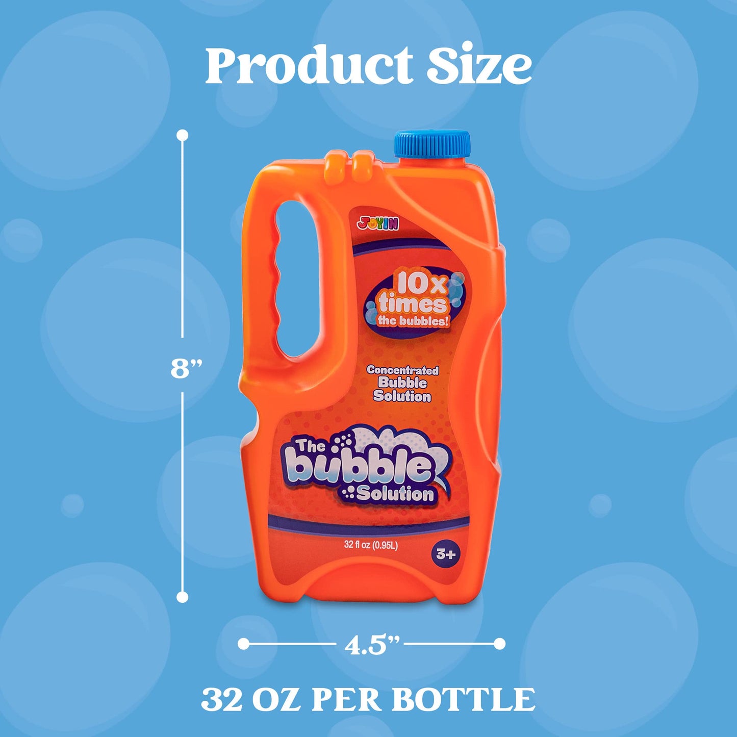 JOYIN 3-Pack 32 oz Bubble Solution Refills – Up to 7.5 Gallons for Bubble Machines