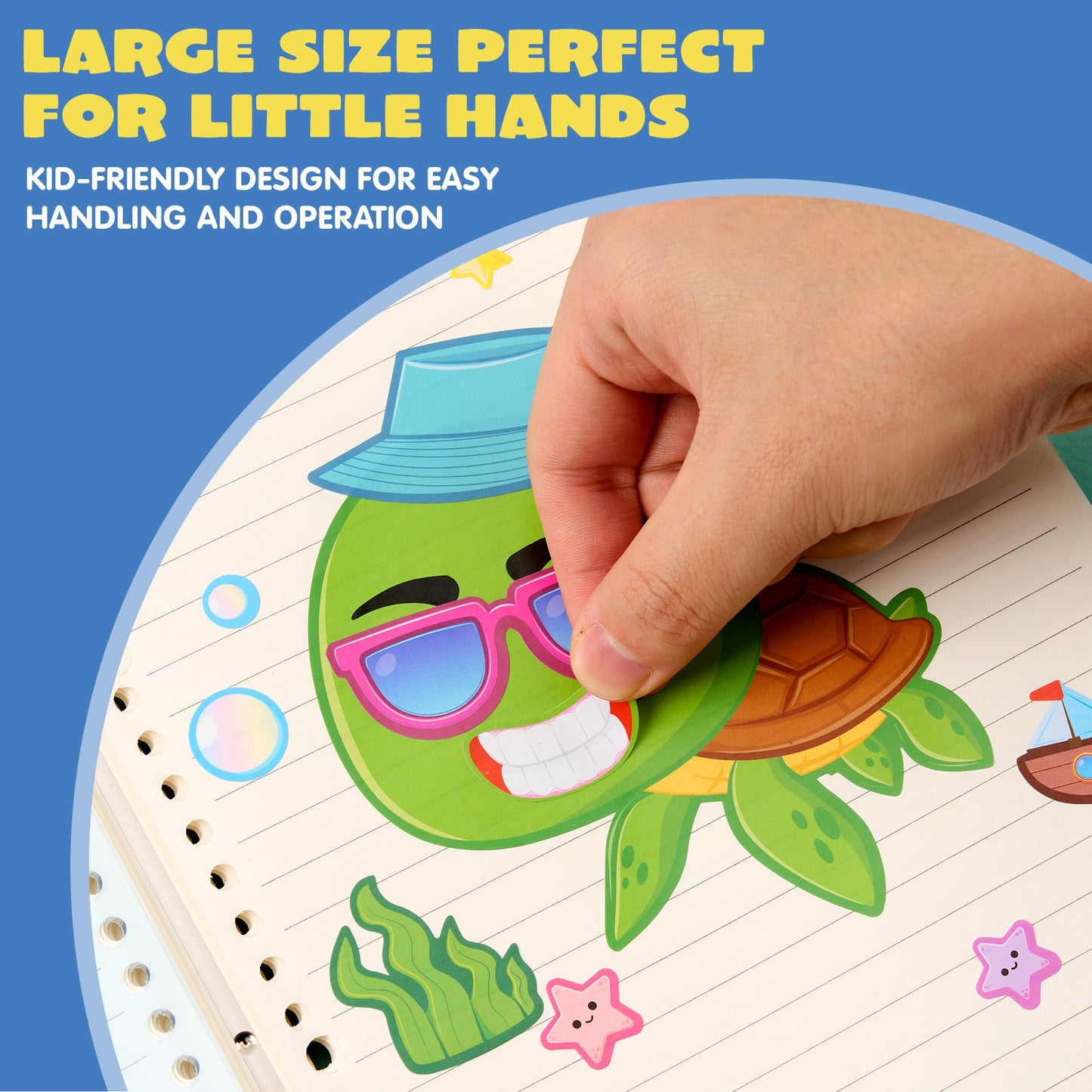 JOYIN 24PCS Make a Face Sea Stickers for Kids – Ocean Animal Party Favors & Crafts