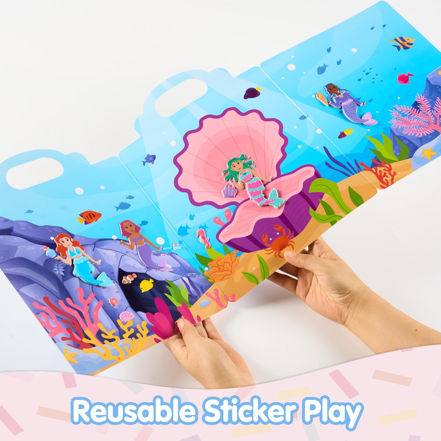 JOYIN 3 Sets Dress-Up Reusable Sticker Book for Toddlers | 3D Stickers | Travel Activity Toys