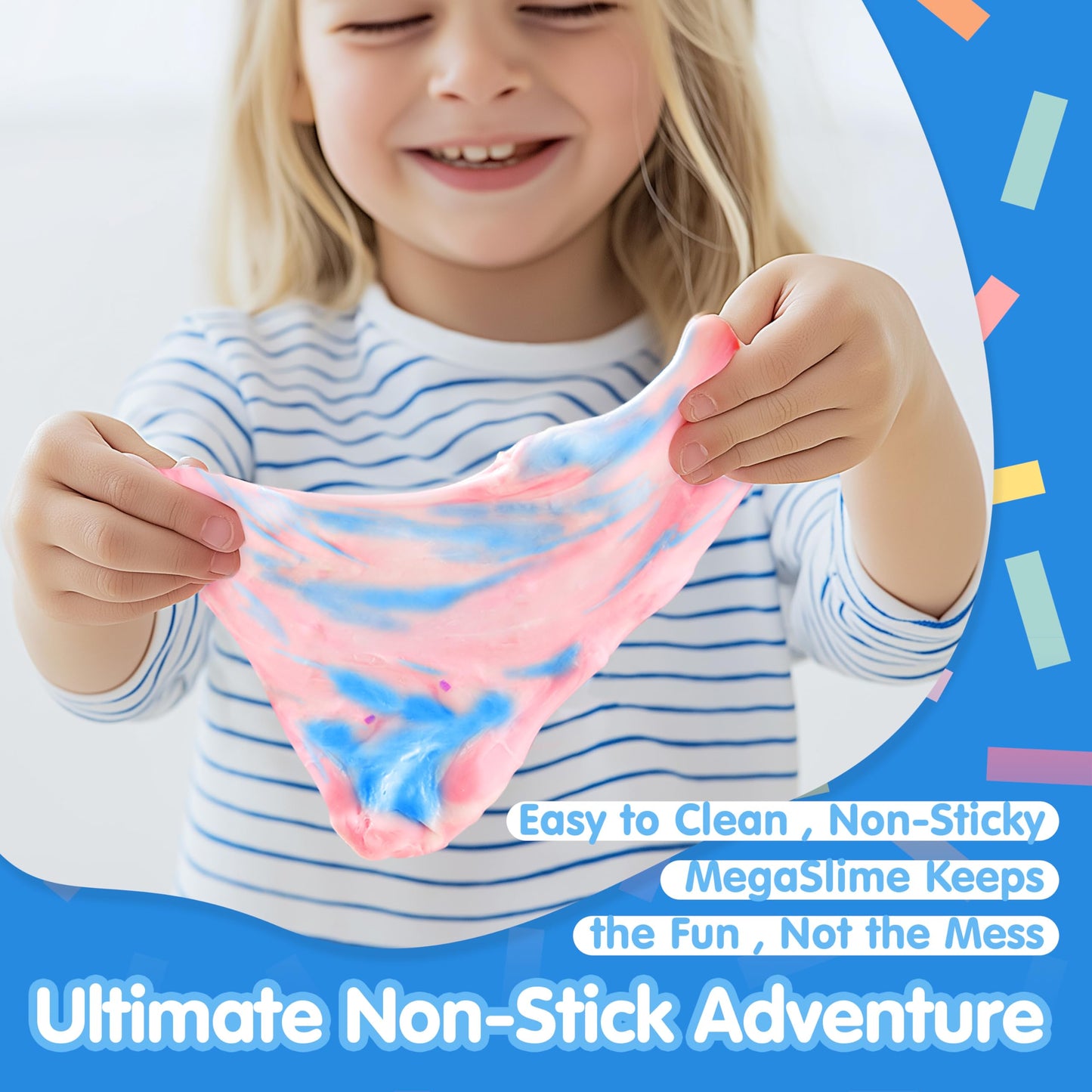JOYIN Bubblegum Unicorn Slime - 8 oz | Soft, Non-Sticky, Mess-Free Stress Relief Toy for Kids & Party Favors