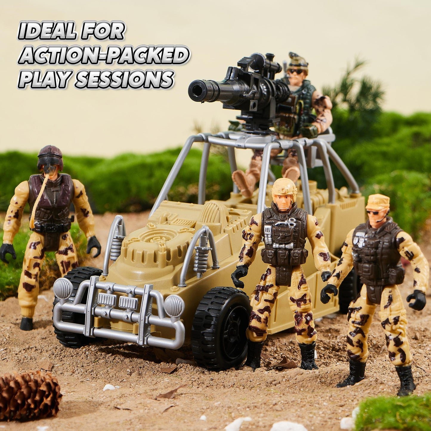 JOYIN Military Base Toys Set – Army Vehicles, Figures & Gear