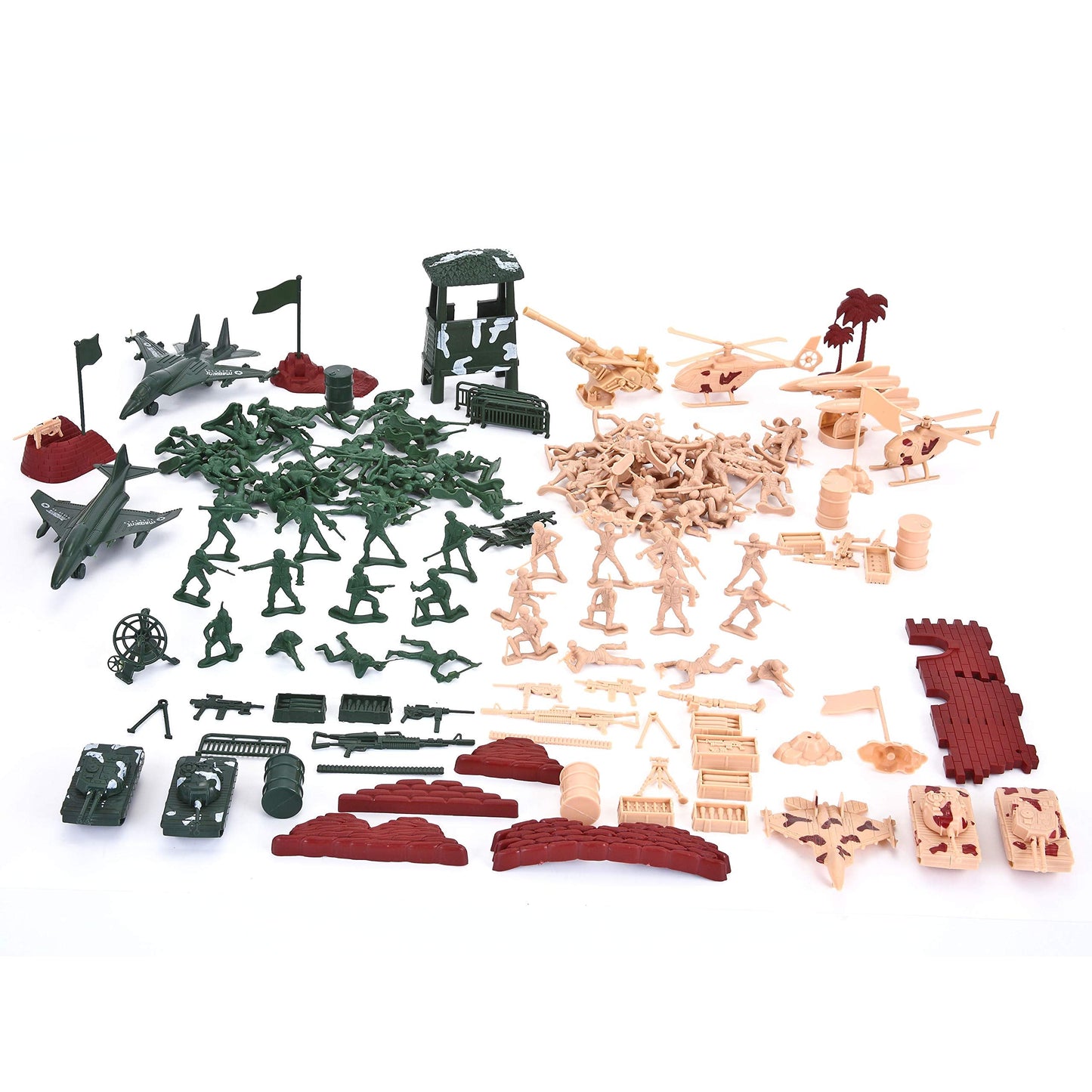 JOYIN 164-Piece Military Soldier Playset – Deluxe Battle Group with Vehicles