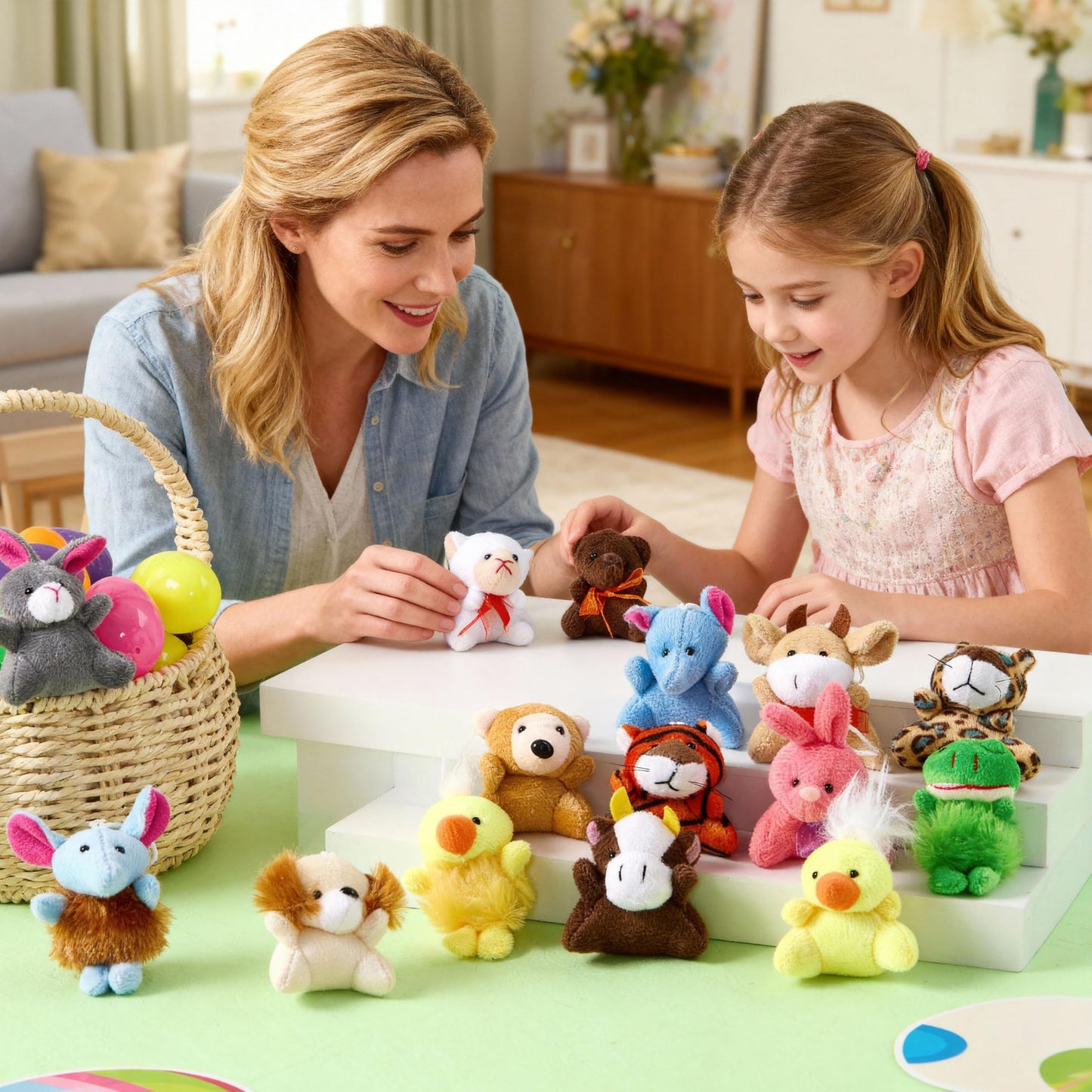 JOYIN 24 Pack Mini Animal Plush Toys – 3-Inch Each, Keychains, Party Favors, School Gifts