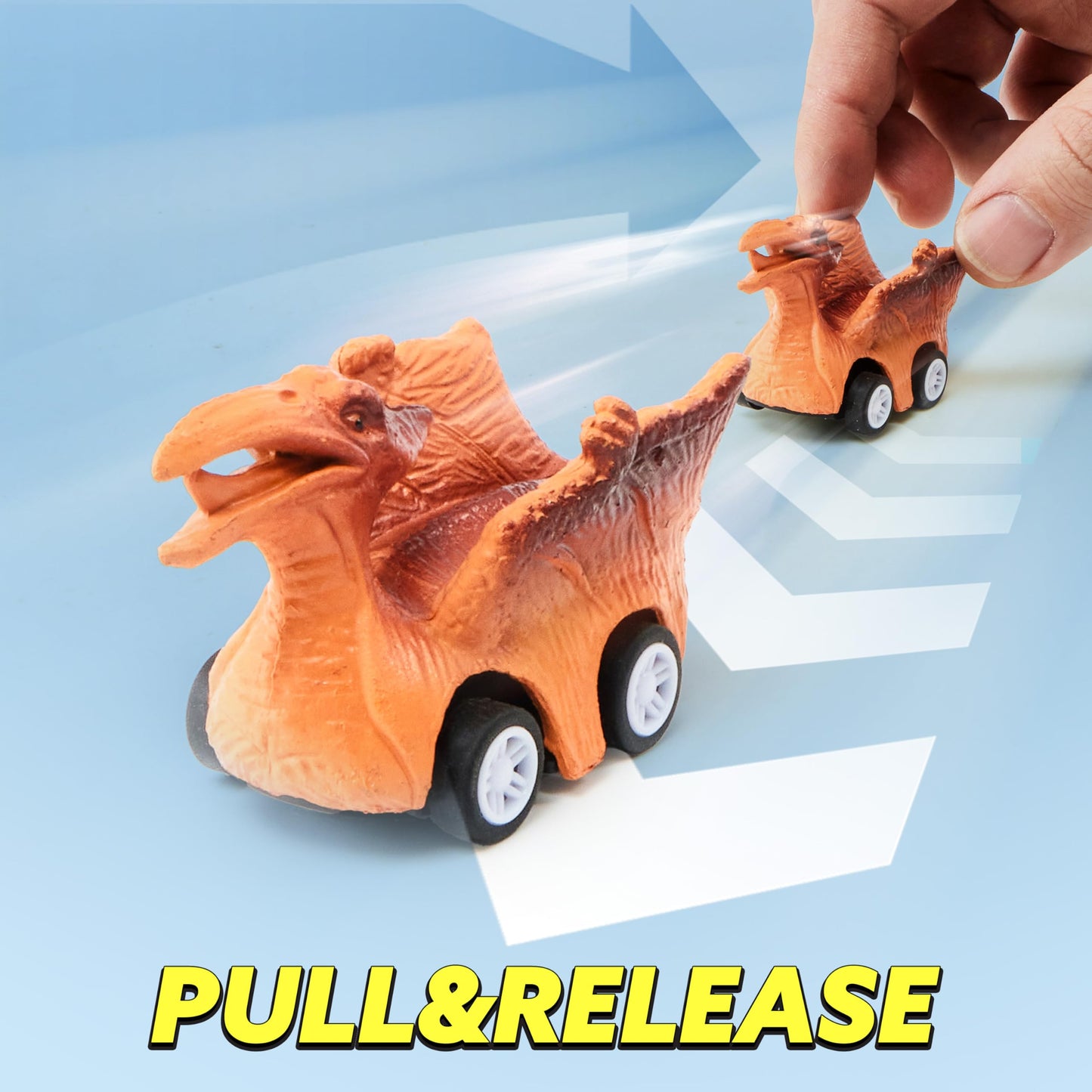 JOYIN 13-in-1 Dinosaur Truck with 12 Pull-Back Cars – Transport Carrier Toy for 3-5 Year Olds