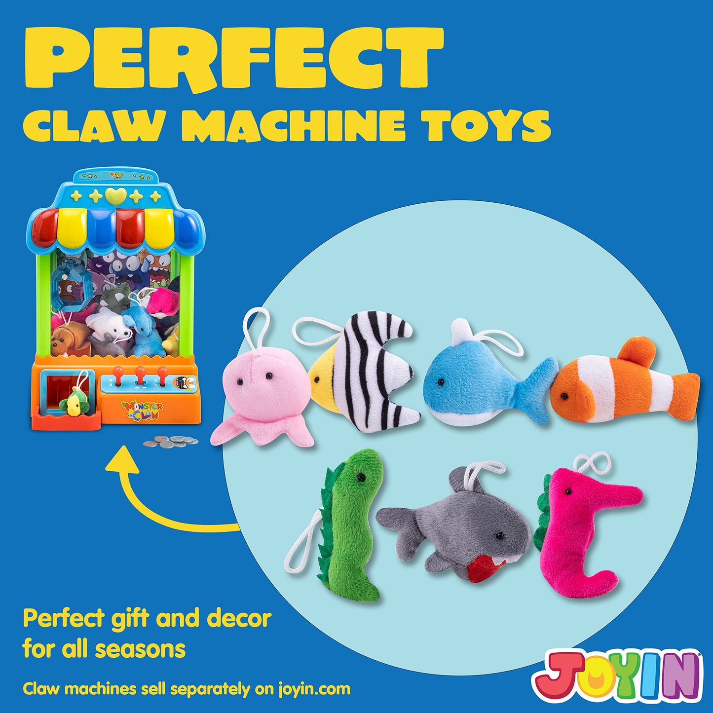 JOYIN 24 Pcs Mini Sea Animal Plush Toys – 3-Inch Stuffed Sea Creatures for Party Favors, Pinata Fillers & Goodie Bags