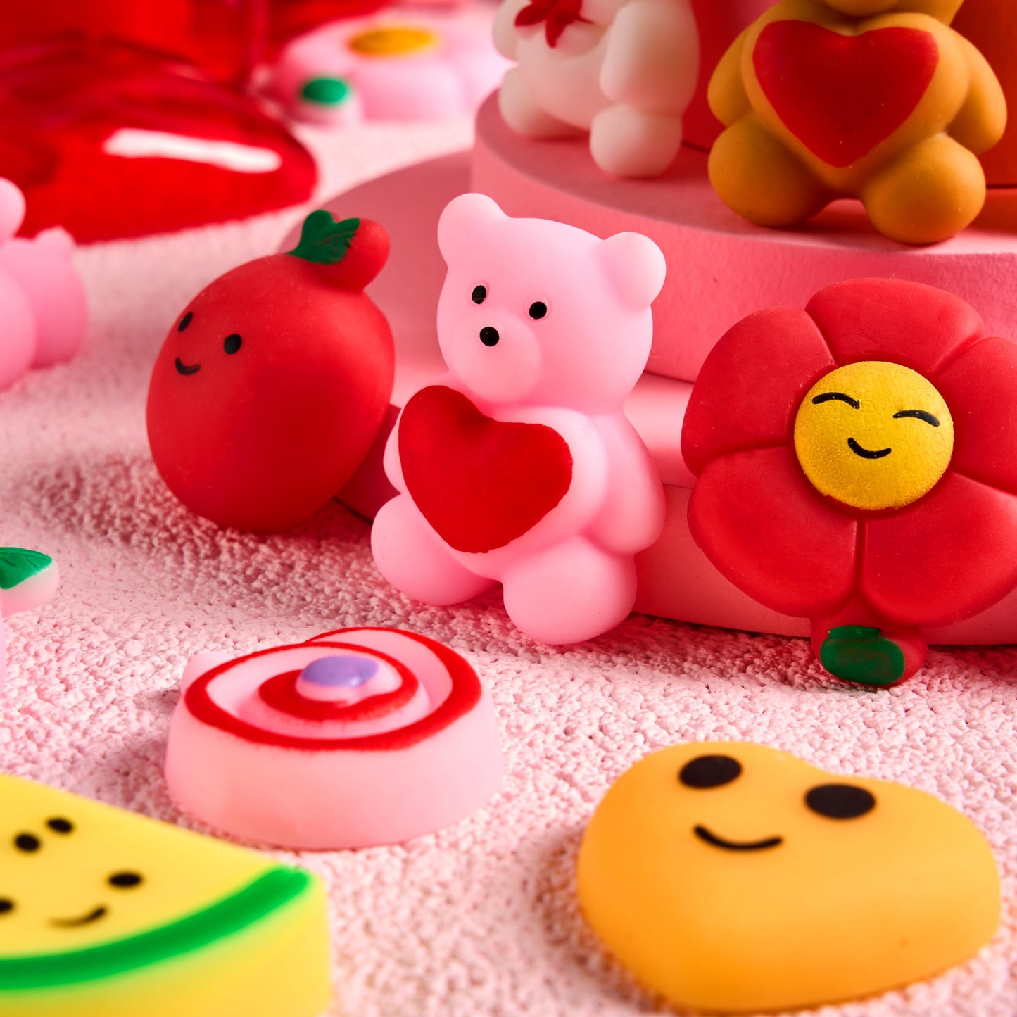 JOYIN 28-Pack Valentine's Day Gift Cards with Mochi Squishy Toys & Heart Shells
