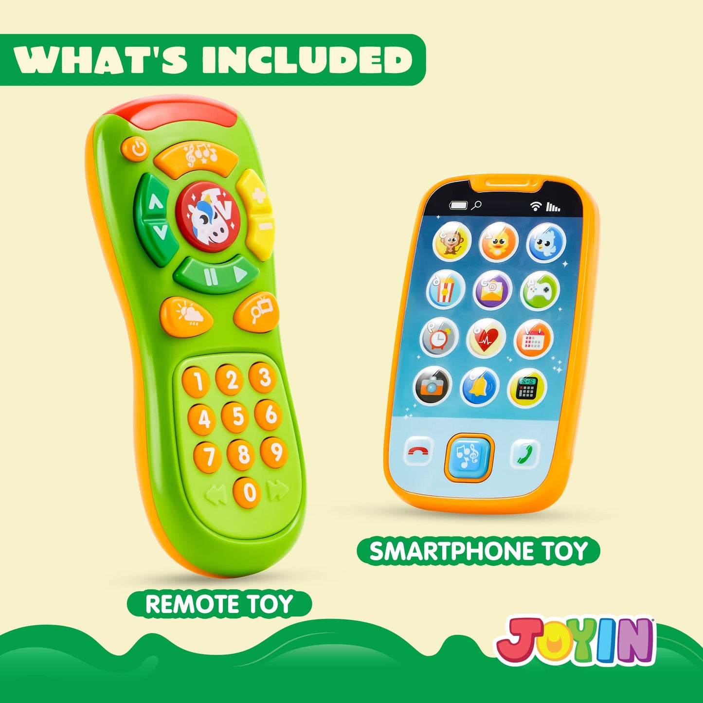 JOYIN Baby Toy Phone & Remote – Music & Learning Toys for Babies