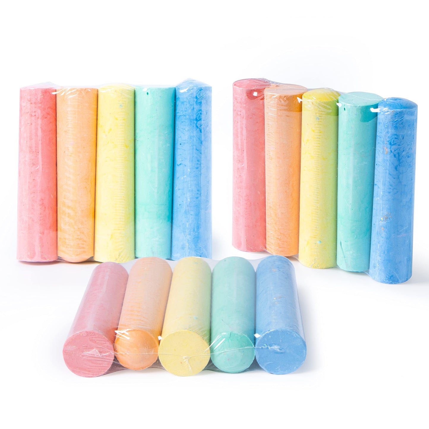 JOYIN 150 Pcs Sidewalk Chalk Set – 30 Packs, 5 Colors, Non-Toxic & Washable