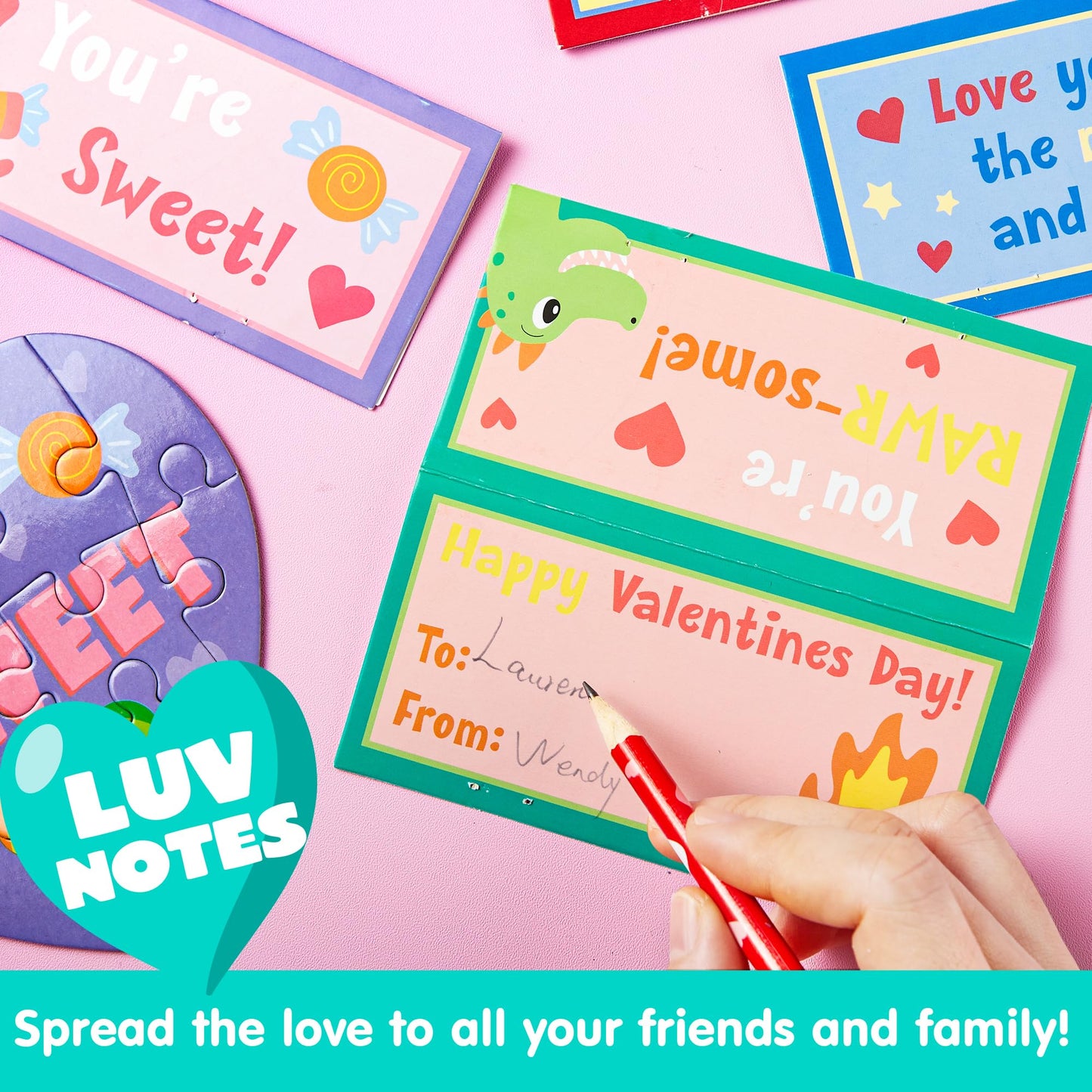 JOYIN 28-Pack Valentine’s Gift Cards with Heart Puzzles – Classroom Prizes & Party Favors