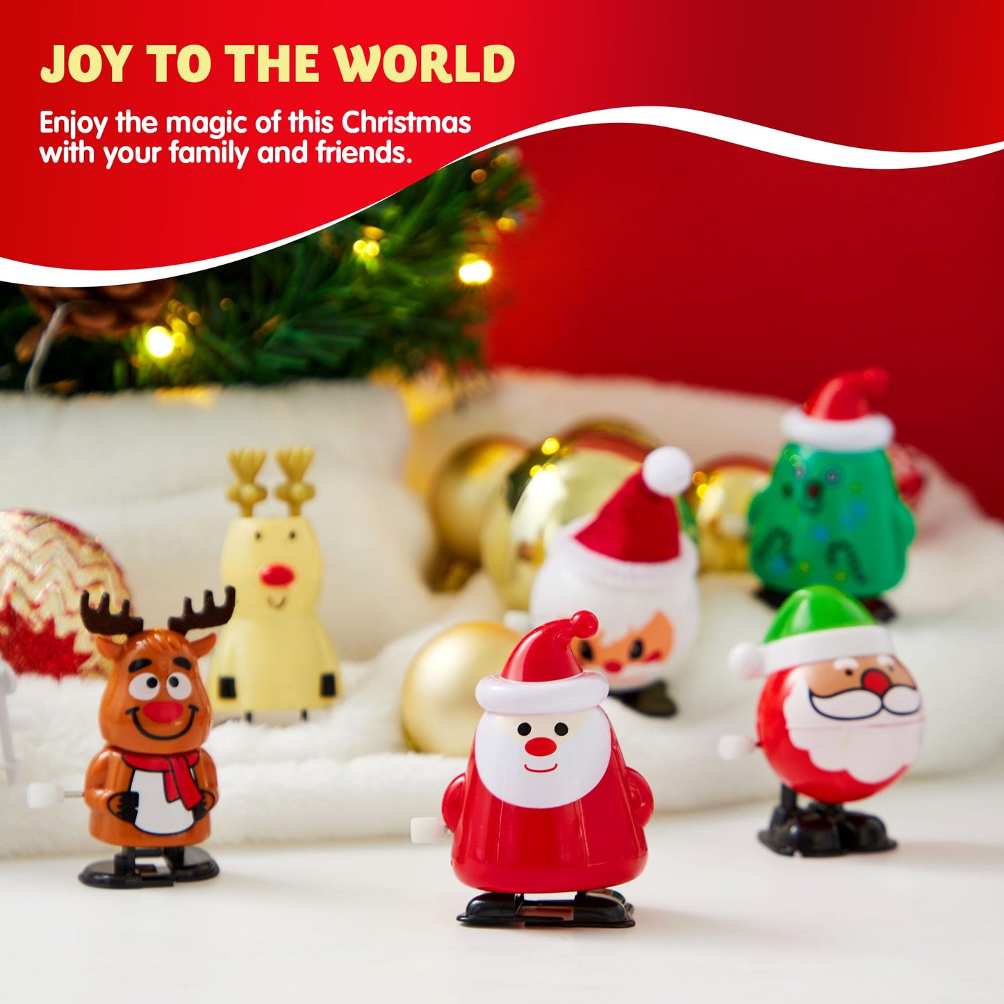 JOYIN 24 Pack Christmas Wind Up Toys – Fun Stocking Stuffers & Party Favors