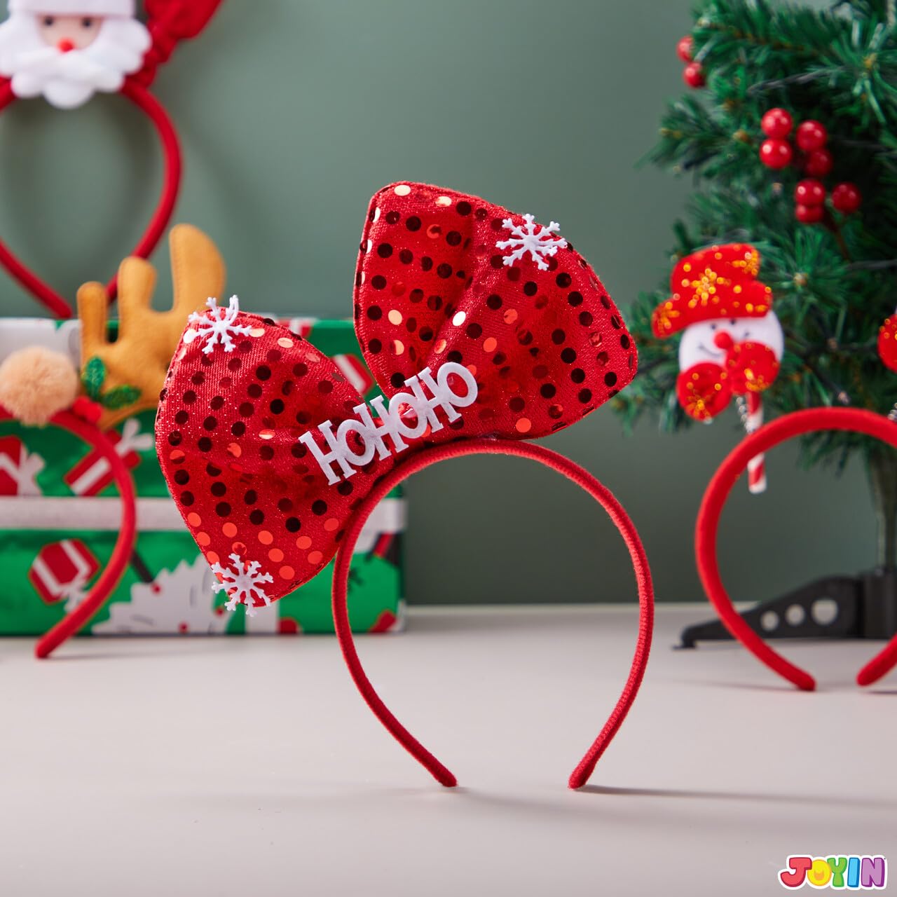 JOYIN 14 PCS Christmas Headbands Set – 14 Unique 3D Designs for Kids, Women, and Men