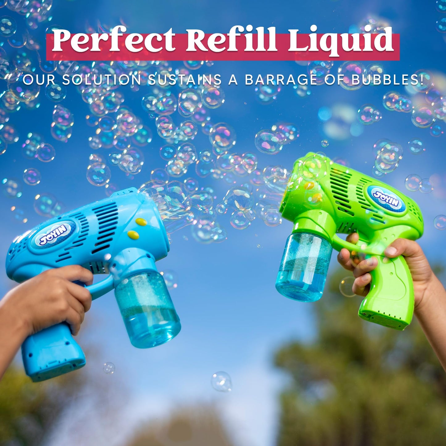 JOYIN 3-Pack 32 oz Bubble Solution Refills – Up to 7.5 Gallons for Bubble Machines