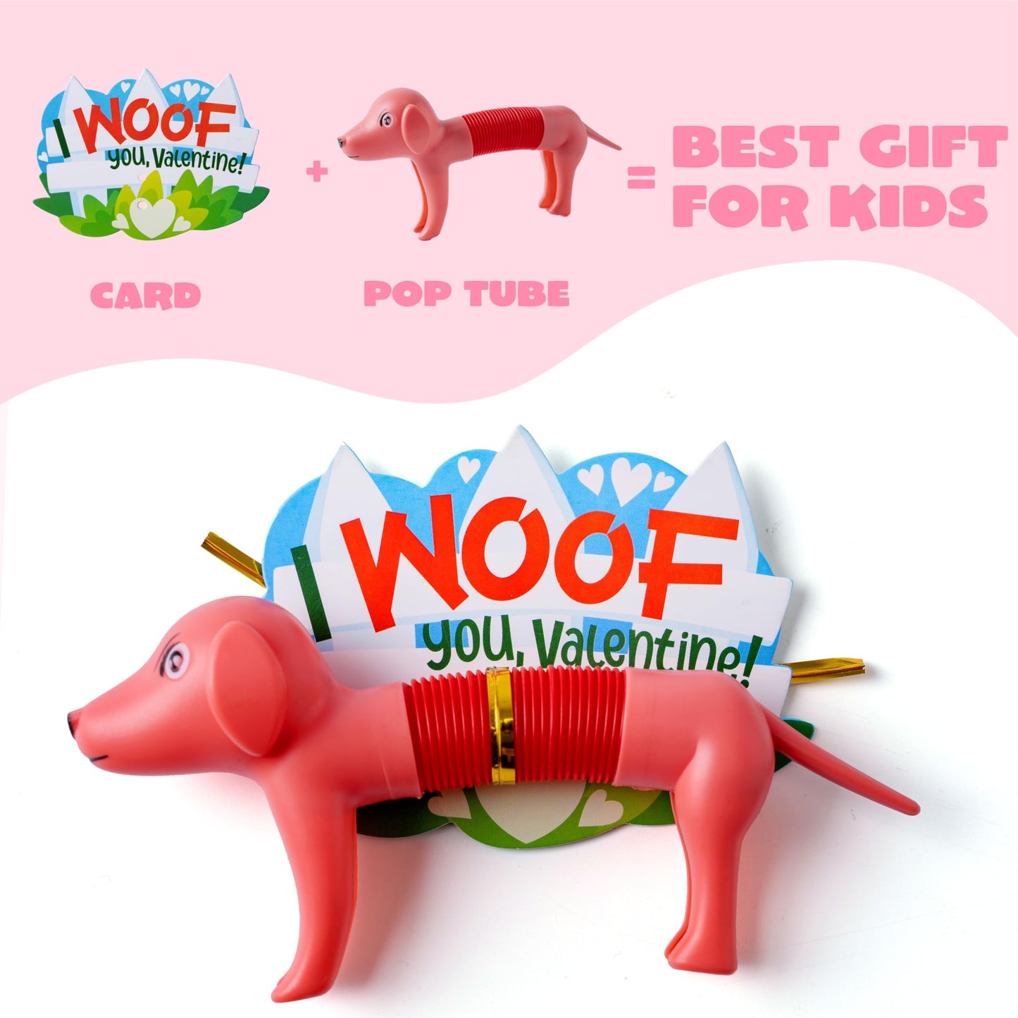 JOYIN 30 Packs Valentines Day Animal Pop Tubes – Fidget Toys for Kids