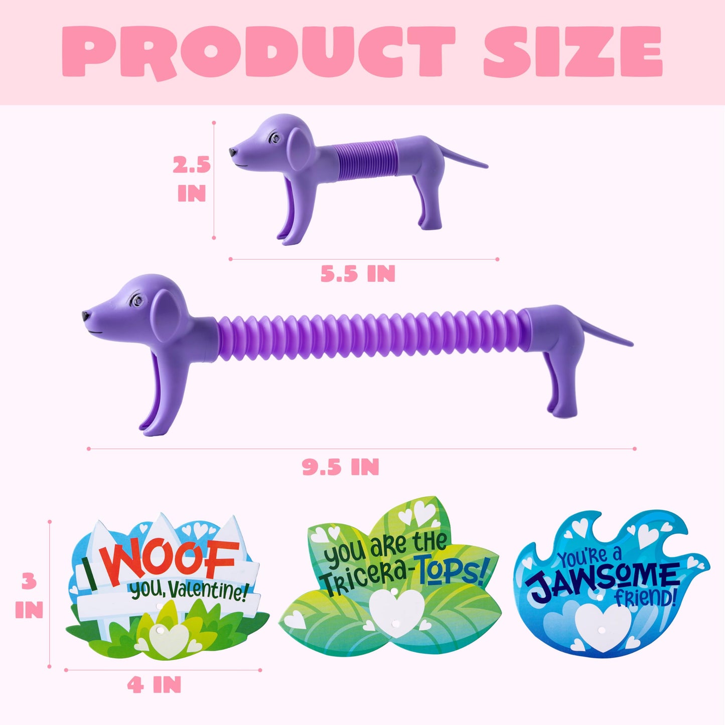 JOYIN 30 Packs Valentines Day Animal Pop Tubes – Fidget Toys for Kids