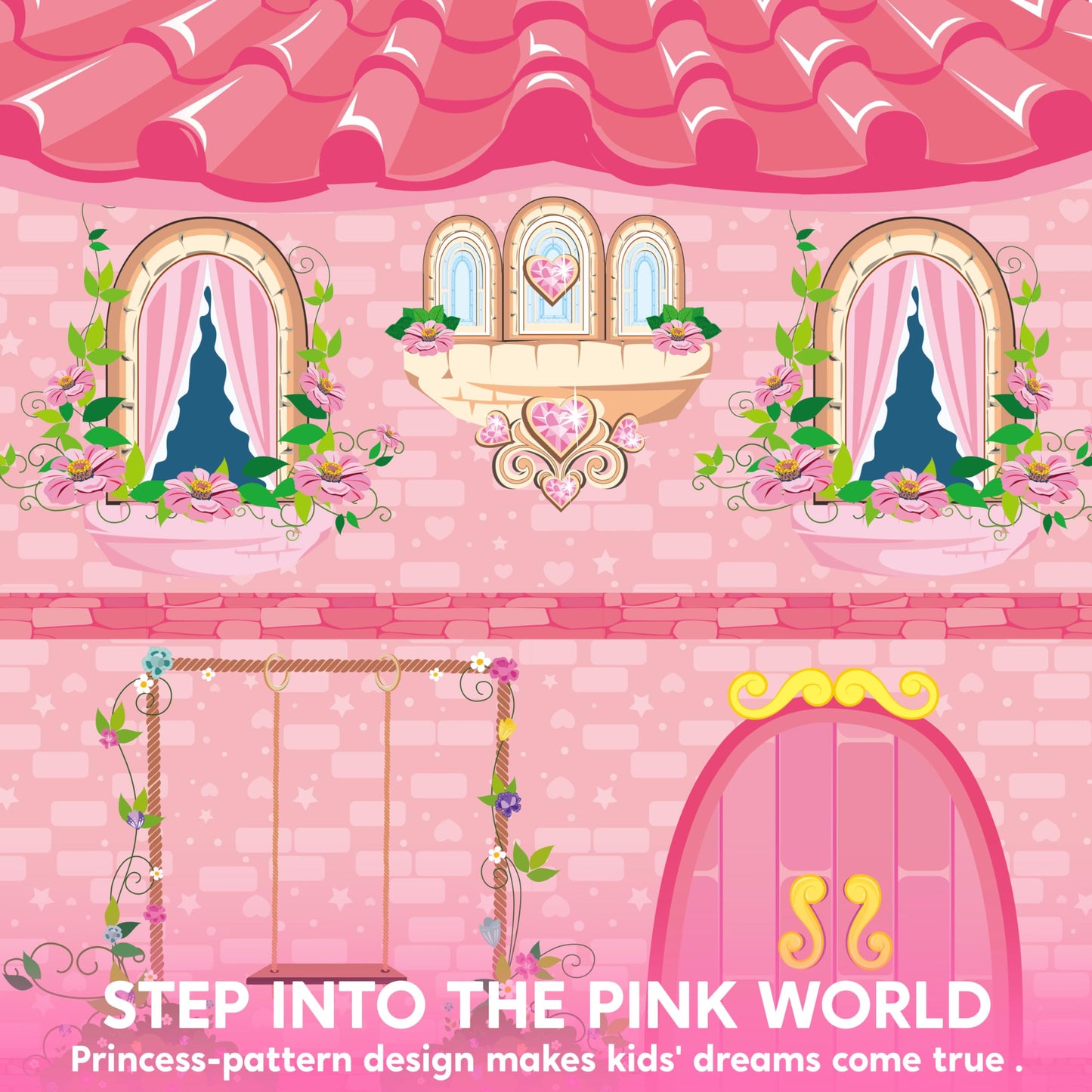 JOYIN Princess Tent Castle Playhouse for Kids | Pop-Up Indoor & Outdoor Play Tent