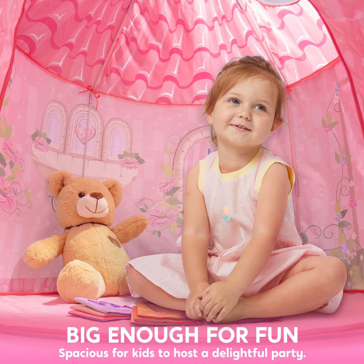 JOYIN Princess Tent Castle Playhouse for Kids | Pop-Up Indoor & Outdoor Play Tent