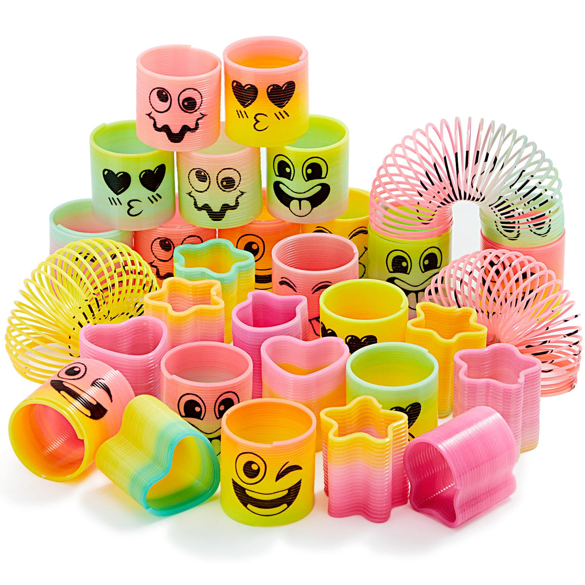 JOYIN 60 Pcs Rainbow Spring Party Favors – Mini Coil Fidget Toys for Party Bags