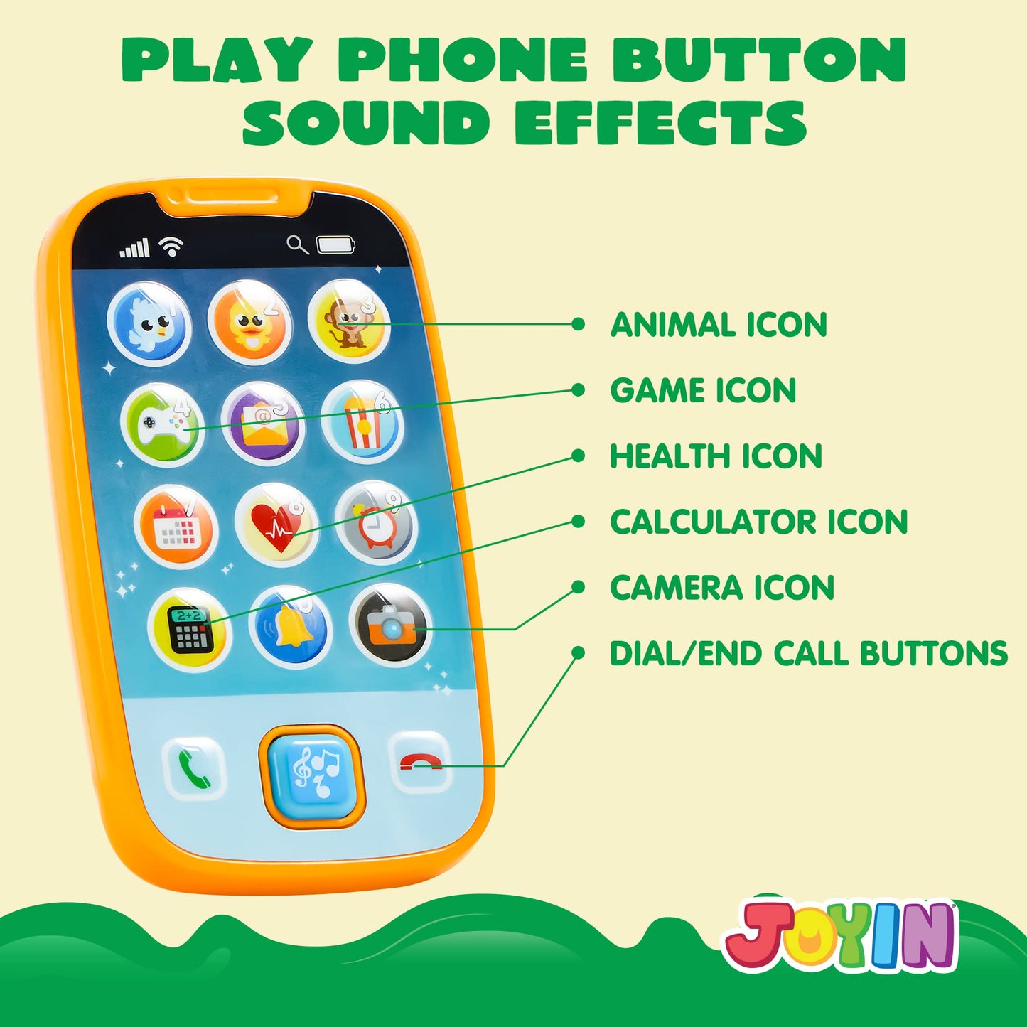 JOYIN Baby Toy Phone & Remote – Music & Learning Toys for Babies