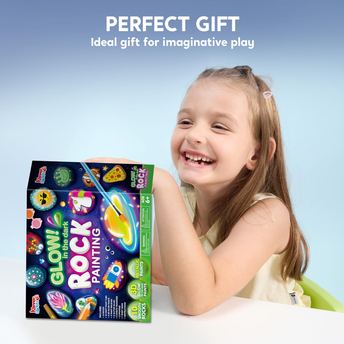 JOYIN Rock Painting Kit - Glow in the Dark Rock Art Set for Kids 6-12