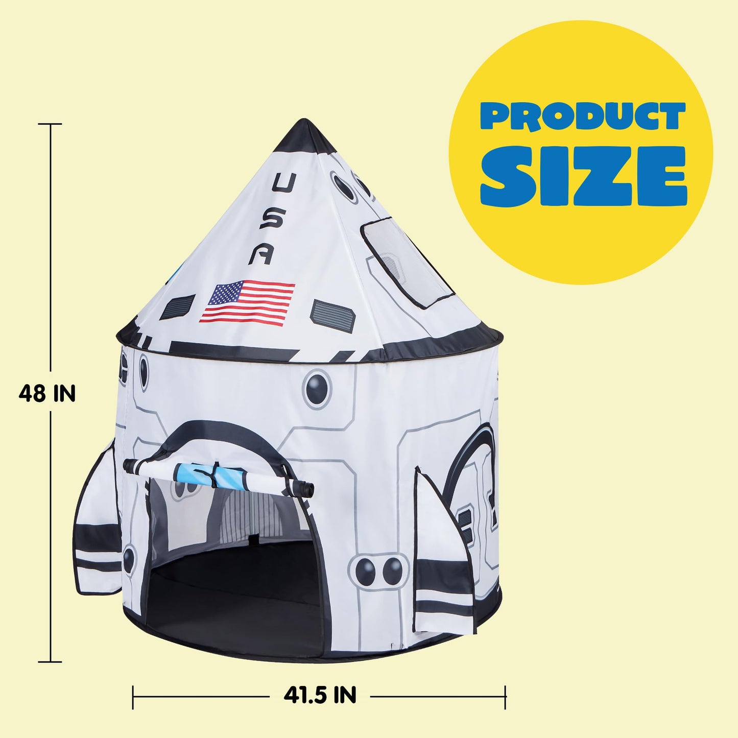 JOYIN Rocket Ship Play Tent – Pop-Up Kids Playhouse for Indoor and Outdoor Fun