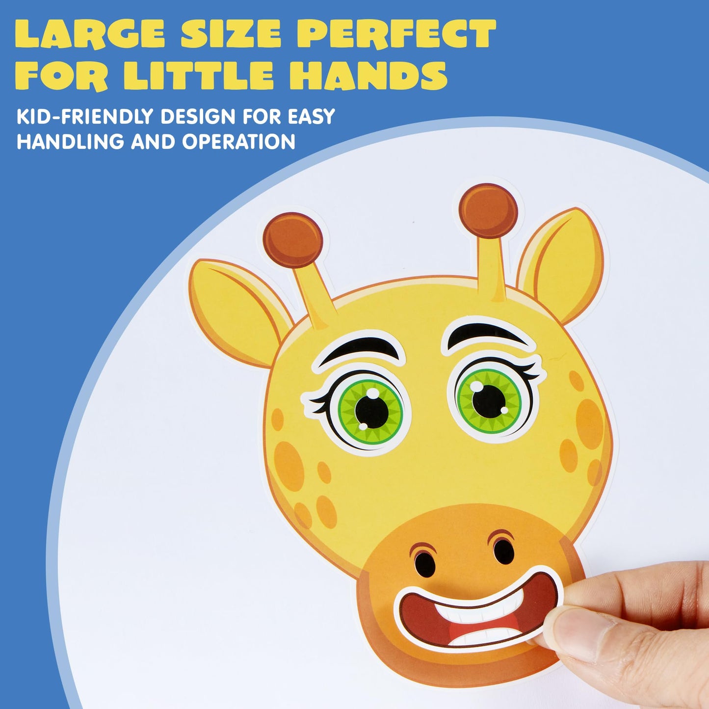 JOYIN 36Pcs Safari Animal Face Stickers – Make Your Own Jungle Party Favors