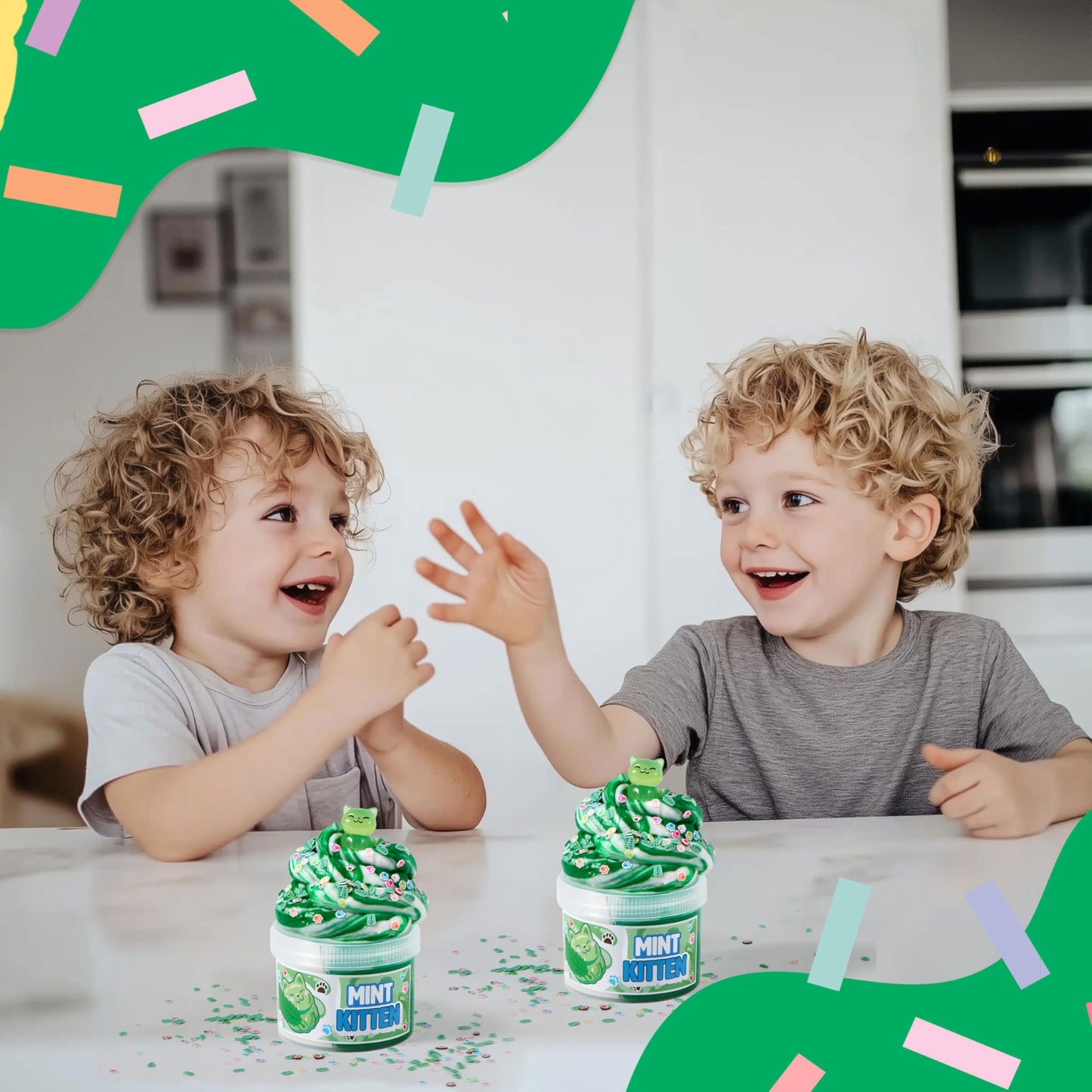 JOYIN Mint Kitten Slime 8oz — Soft, Non-Sticky, Mess-Free Fun for Parties & Classrooms