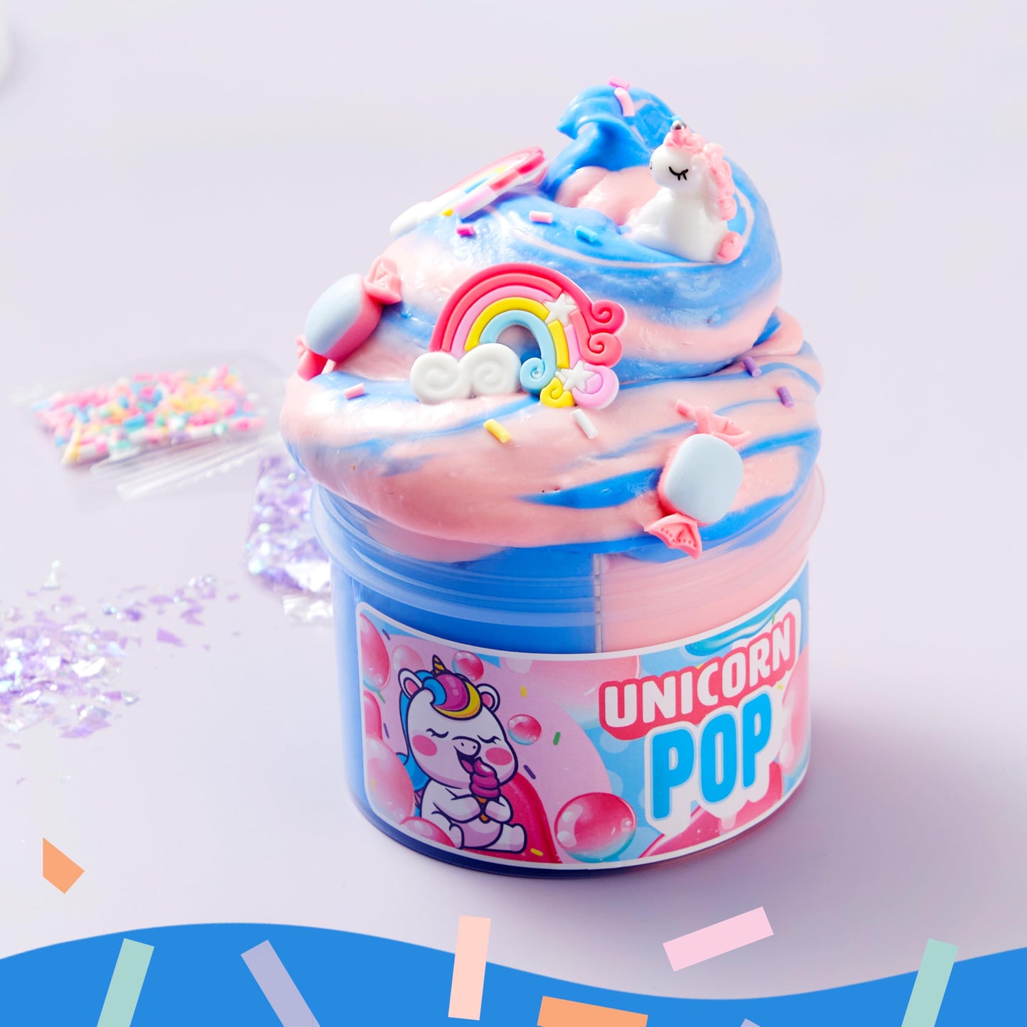 JOYIN Bubblegum Unicorn Slime - 8 oz | Soft, Non-Sticky, Mess-Free Stress Relief Toy for Kids & Party Favors