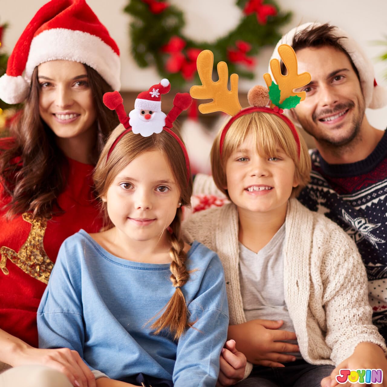 JOYIN 14 PCS Christmas Headbands Set – 14 Unique 3D Designs for Kids, Women, and Men