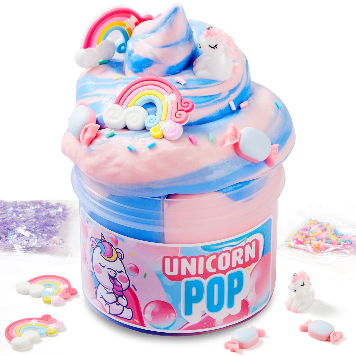 JOYIN Bubblegum Unicorn Slime - 8 oz | Soft, Non-Sticky, Mess-Free Stress Relief Toy for Kids & Party Favors