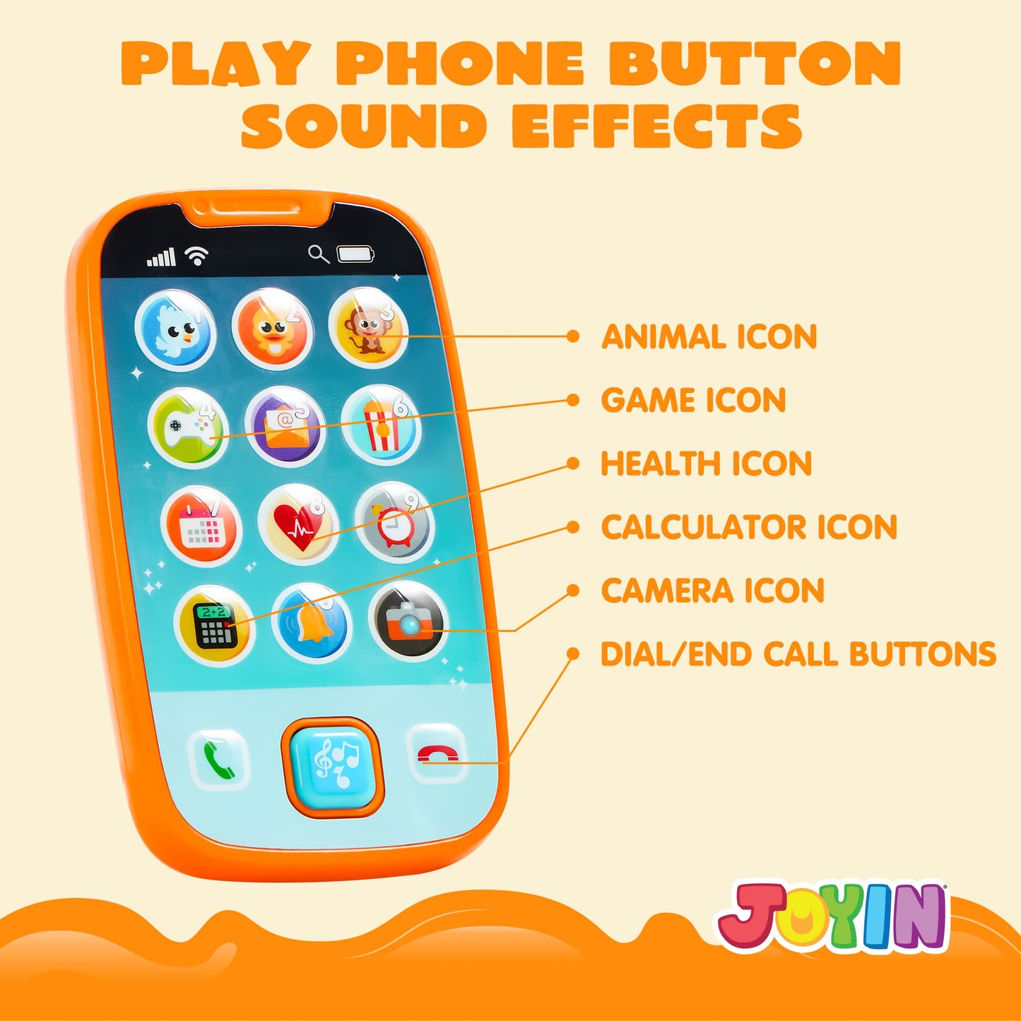 JOYIN Smartphone Toy Set — Remote Baby Phone with Music, Learning Fun for Infants & Kids