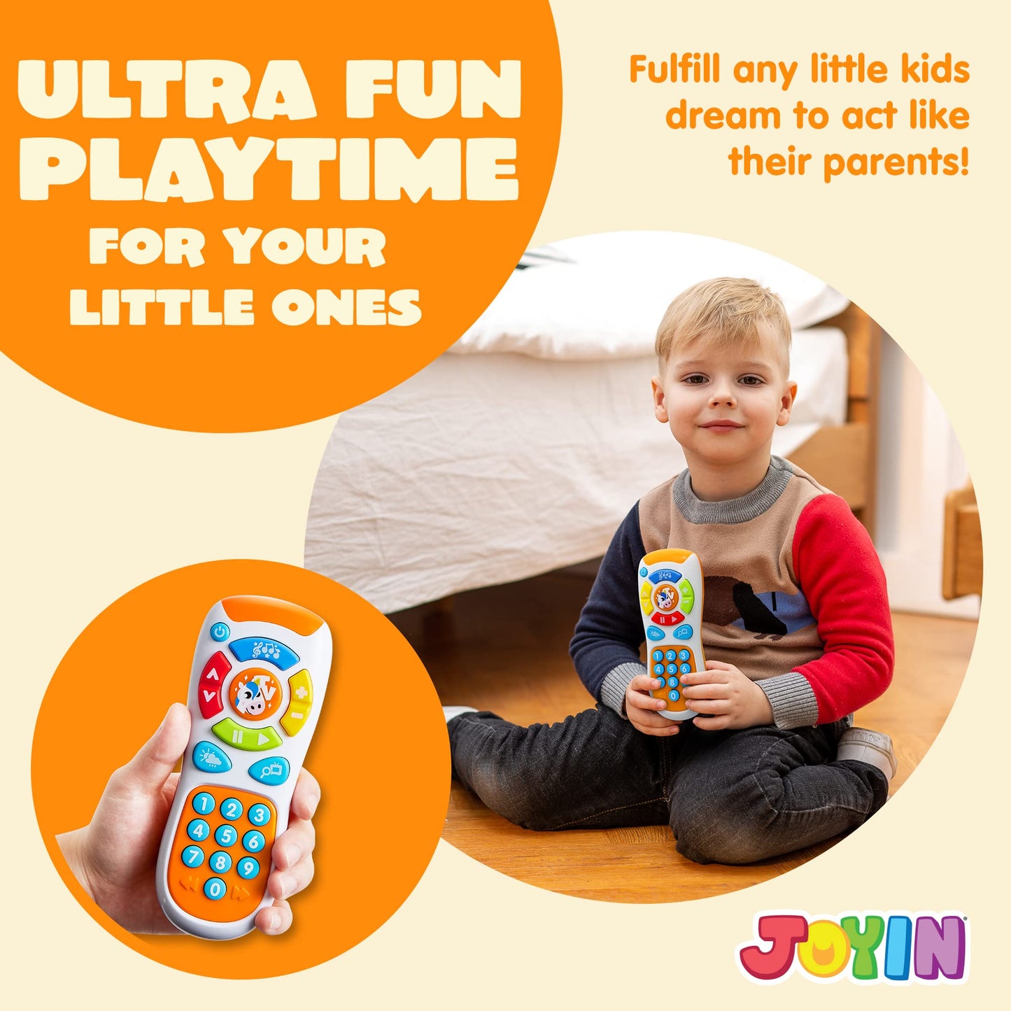 JOYIN Smartphone Toy Set — Remote Baby Phone with Music, Learning Fun for Infants & Kids