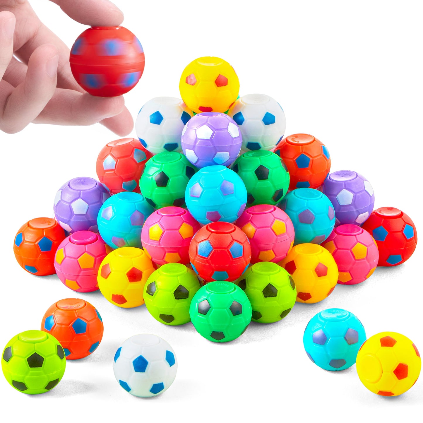 JOYIN 36 Pack Soccer Fidget Spinners for Kids | Party Favors & Classroom Toys