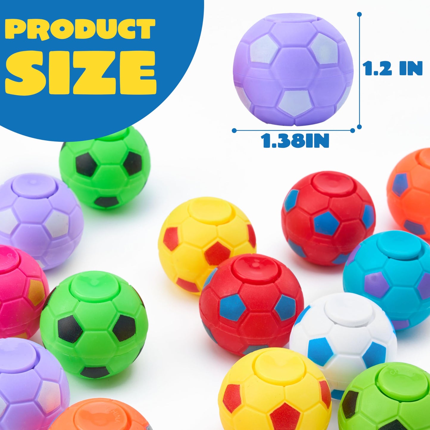 JOYIN 36 Pack Soccer Fidget Spinners for Kids | Party Favors & Classroom Toys