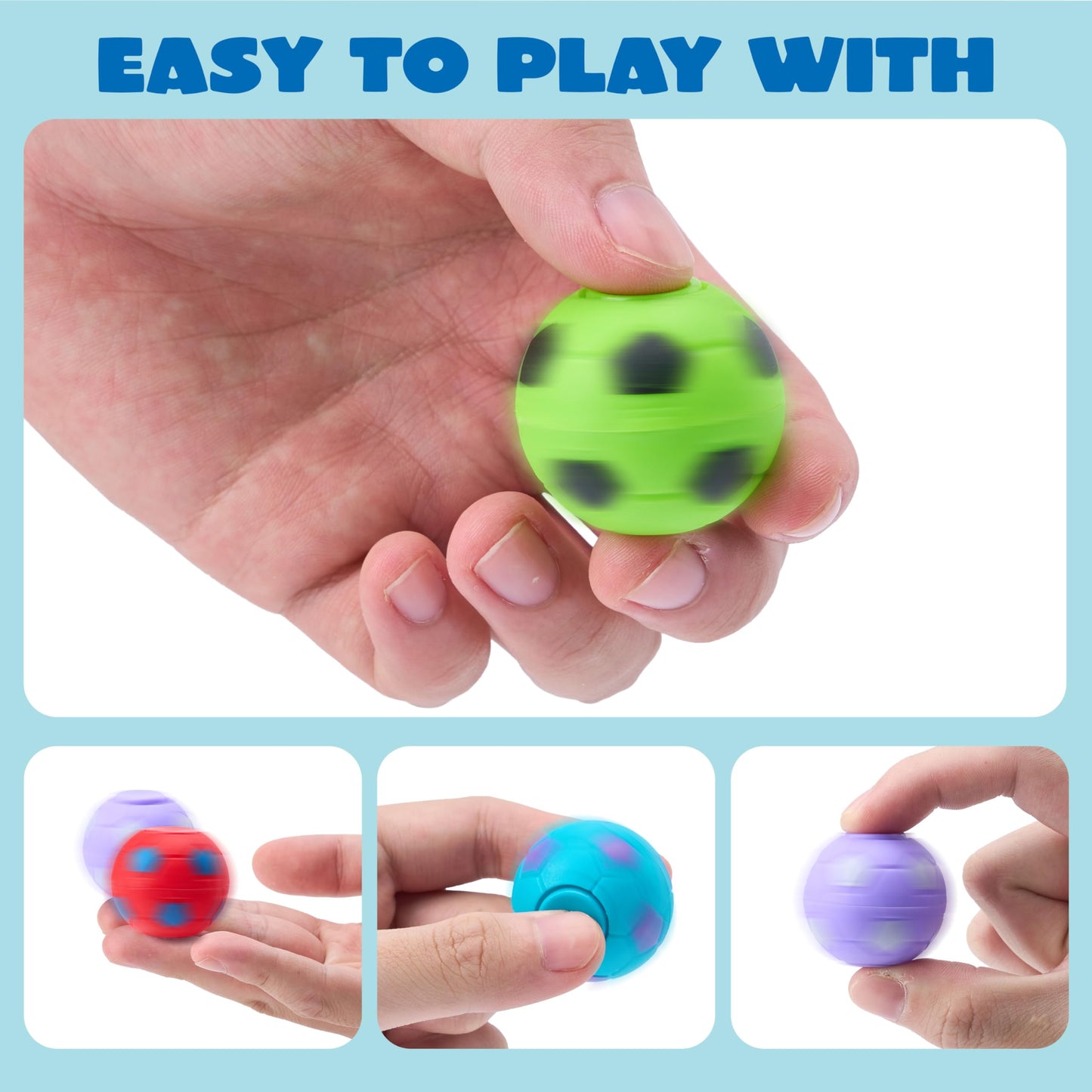 JOYIN 36 Pack Soccer Fidget Spinners for Kids | Party Favors & Classroom Toys
