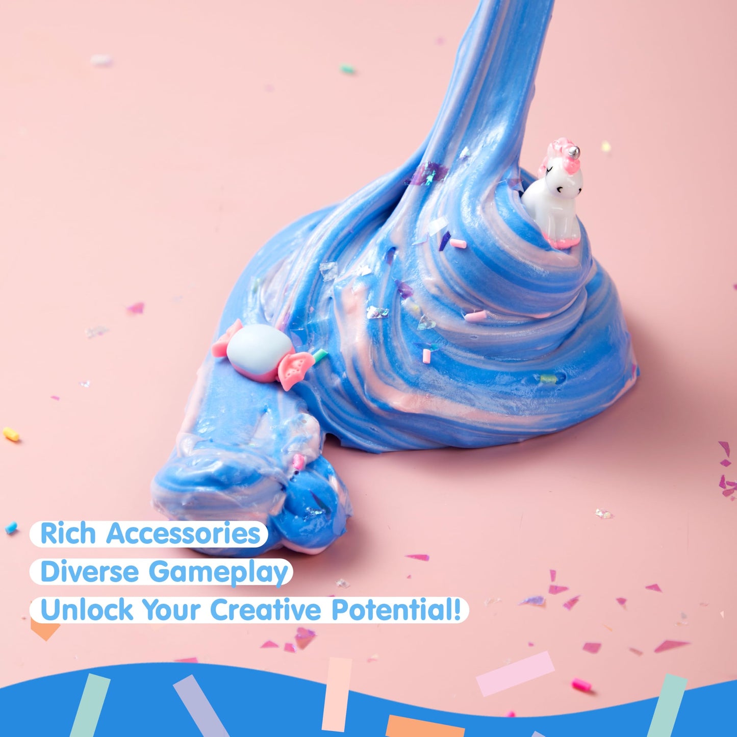 JOYIN Bubblegum Unicorn Slime - 8 oz | Soft, Non-Sticky, Mess-Free Stress Relief Toy for Kids & Party Favors
