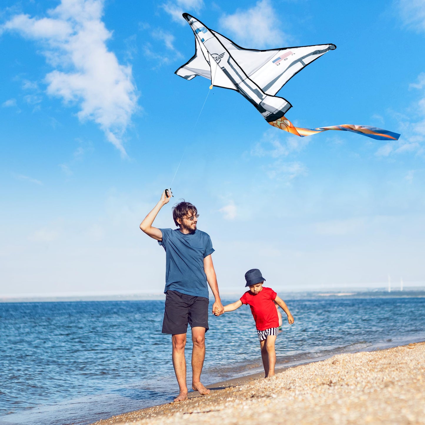 JOYIN Spaceship Kite - Easy to Fly with 2625ft String | Large Beach Kite for Outdoor Fun
