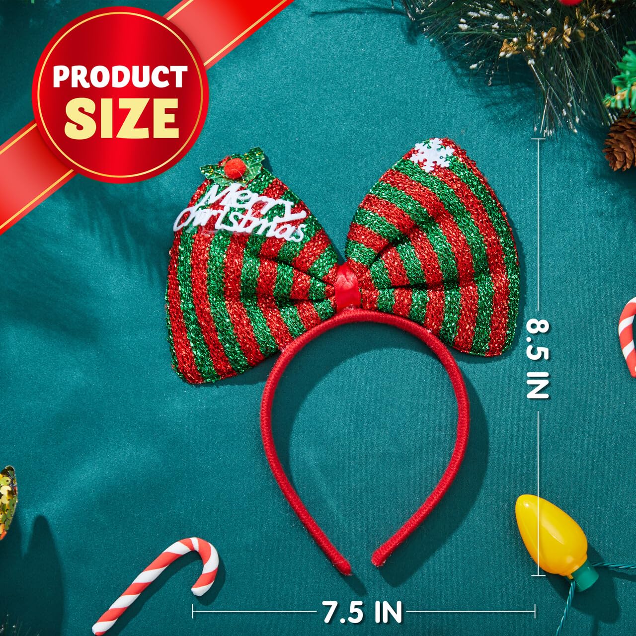 JOYIN 12 Pack Christmas Headbands – 4 Styles 3D Hats for All Ages