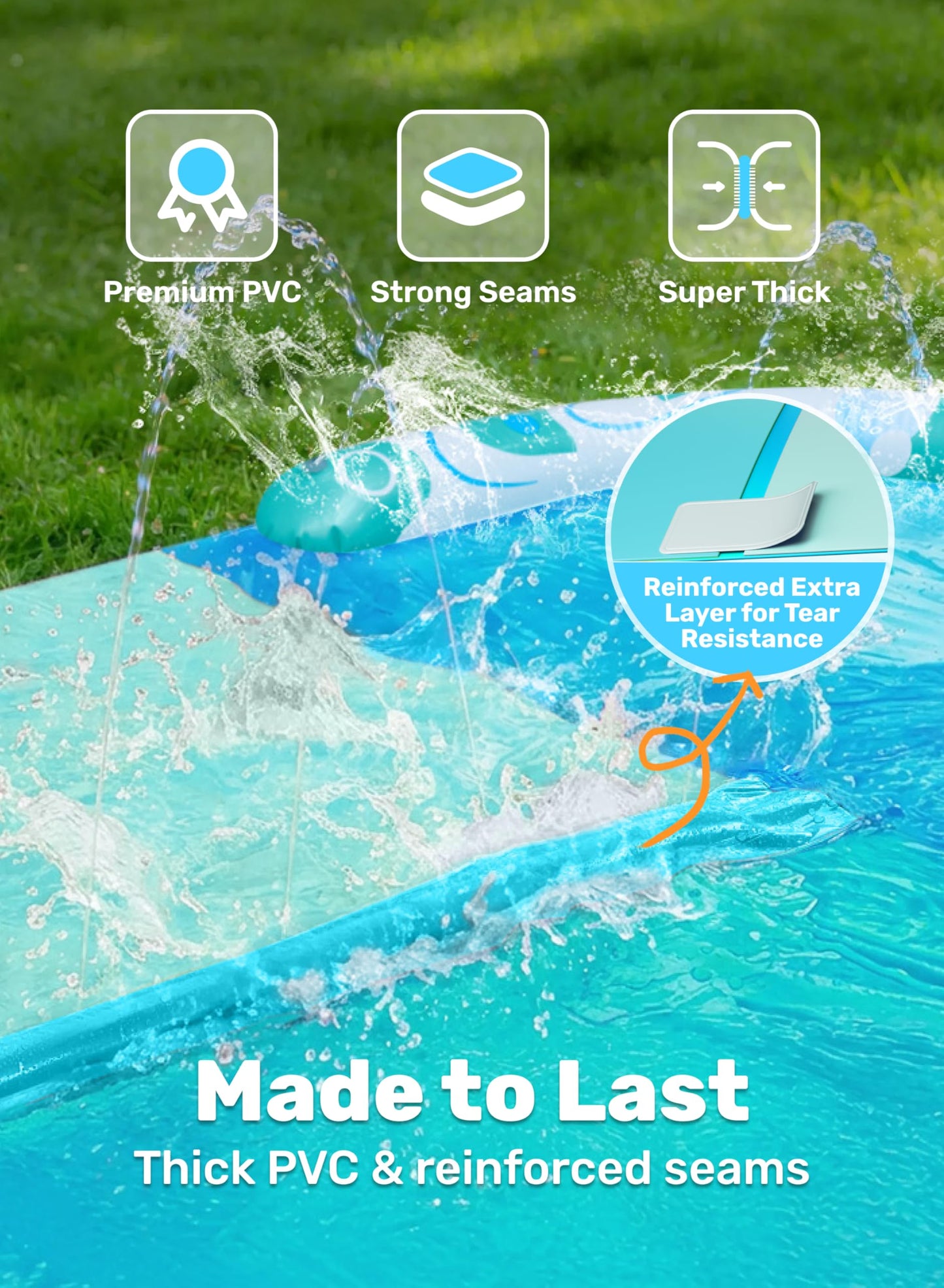 JOYIN 22.5ft Water Slide with Sprinkler & 2 Inflatable Boards – Extra-Long Backyard Fun