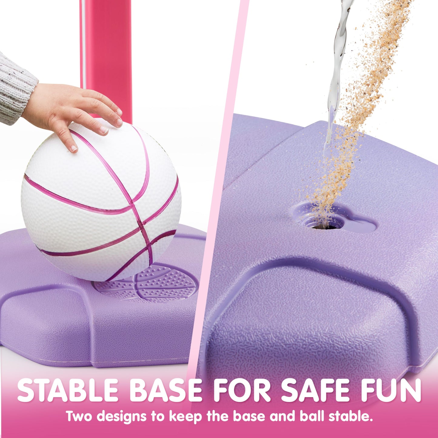 JOYIN Toddler Basketball Hoop | Adjustable Height 2.5–3.5 ft | Indoor/Outdoor Play with 4 Balls