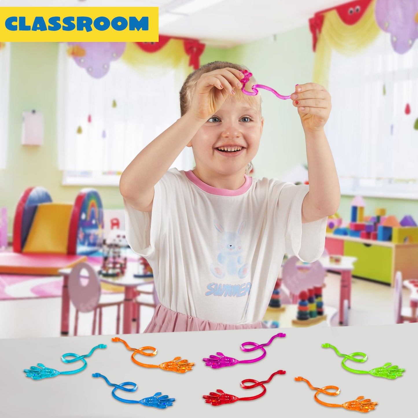 JOYIN Glitter Sticky Hands Party Favors – 240 Pcs Colorful, Non-Toxic Kids' Party Supplies