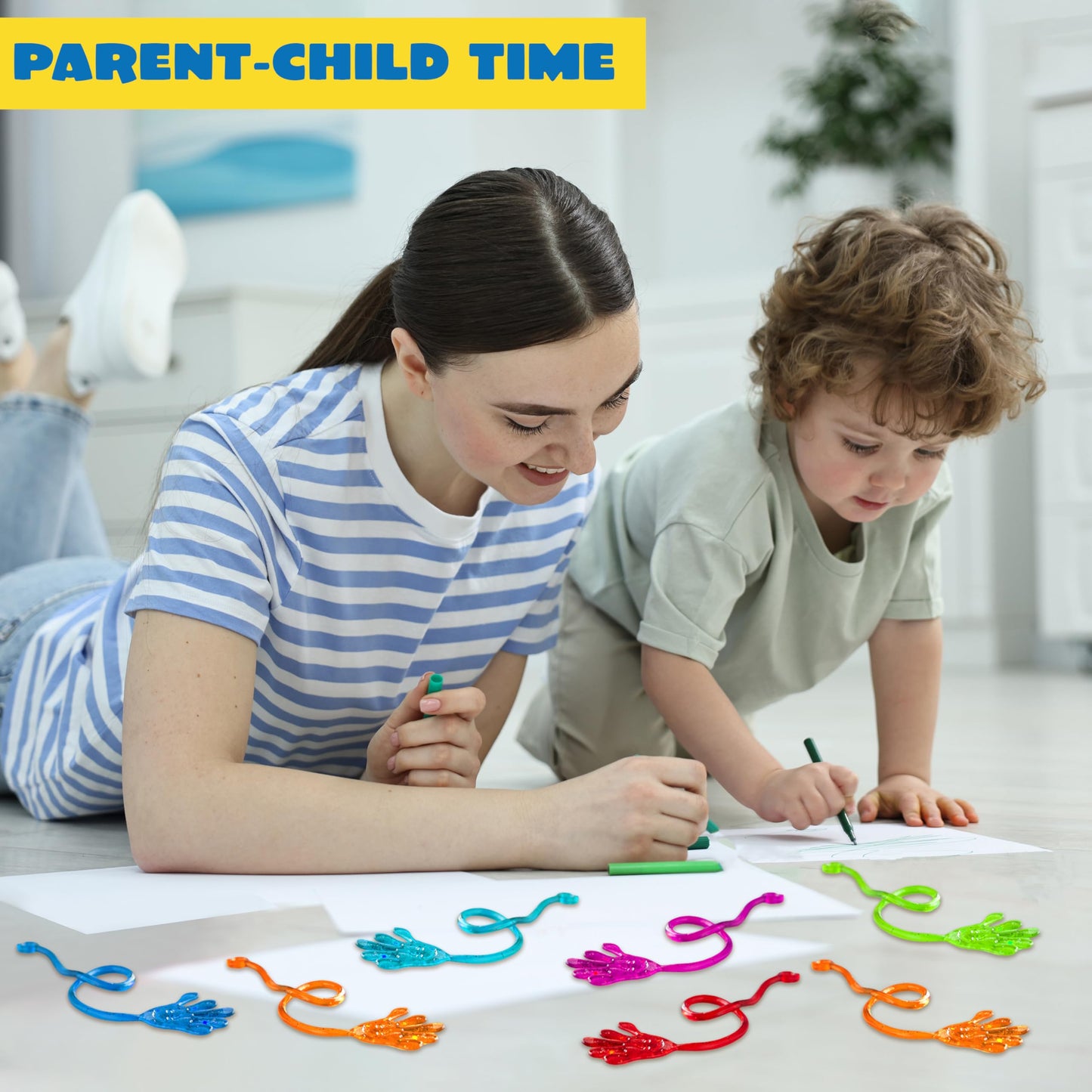 JOYIN Glitter Sticky Hands Party Favors – 240 Pcs Colorful, Non-Toxic Kids' Party Supplies