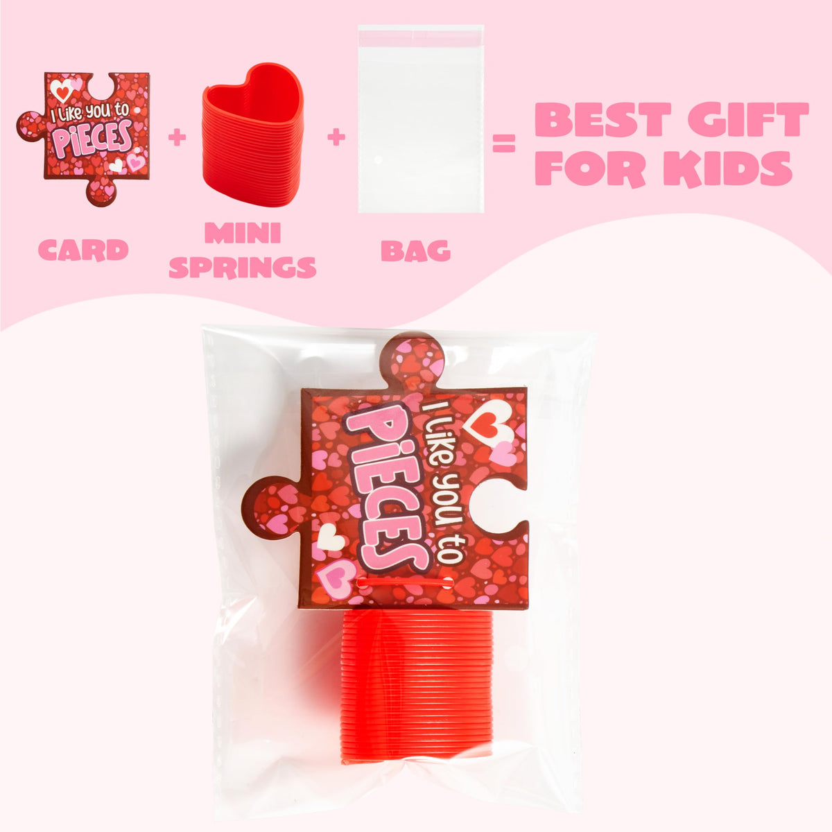 JOYIN 30-Pack Valentine Heart Coil Springs – Fidget Toys for Kids, Classroom Prizes